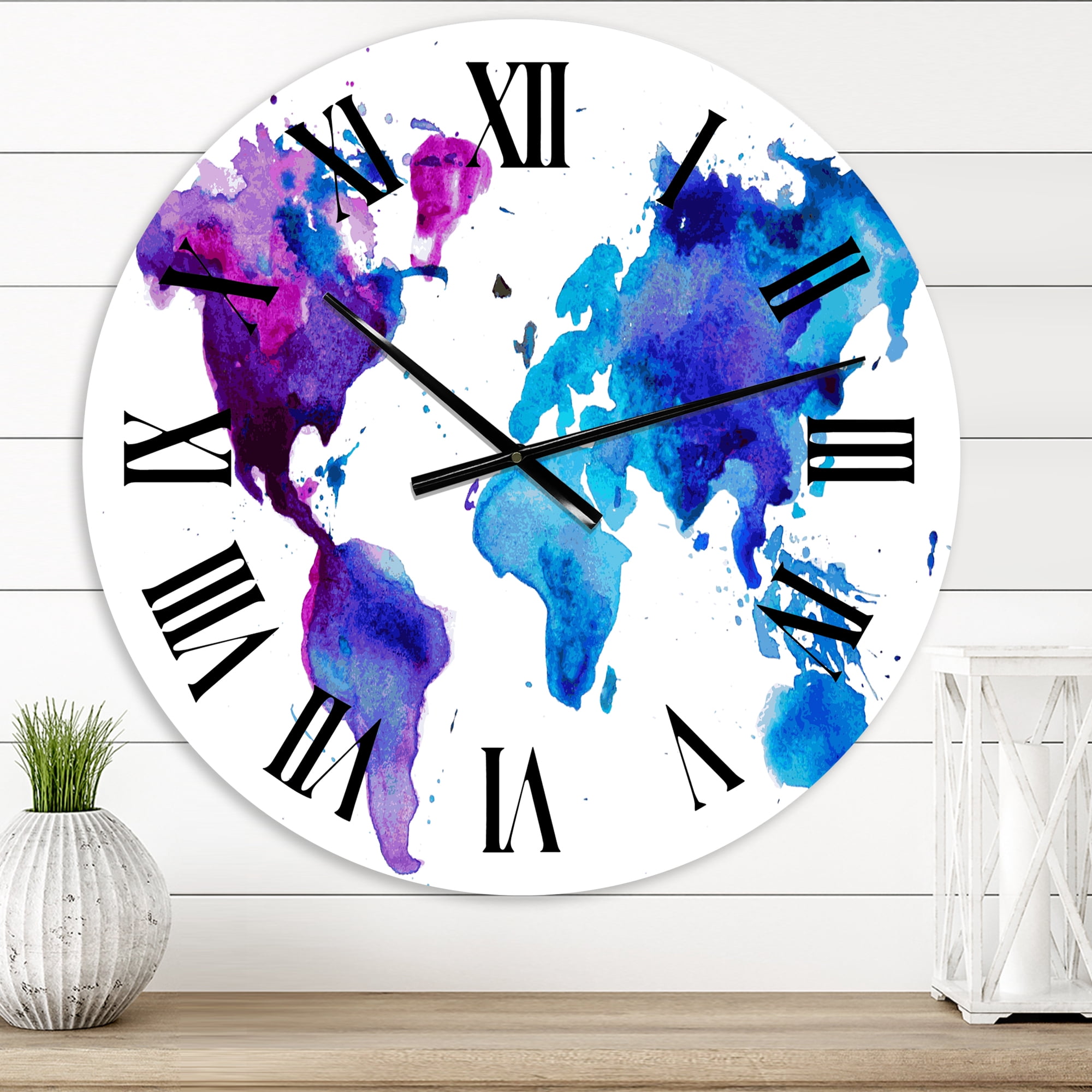 Designart 1 in Modern,Contemporary Wall Clock