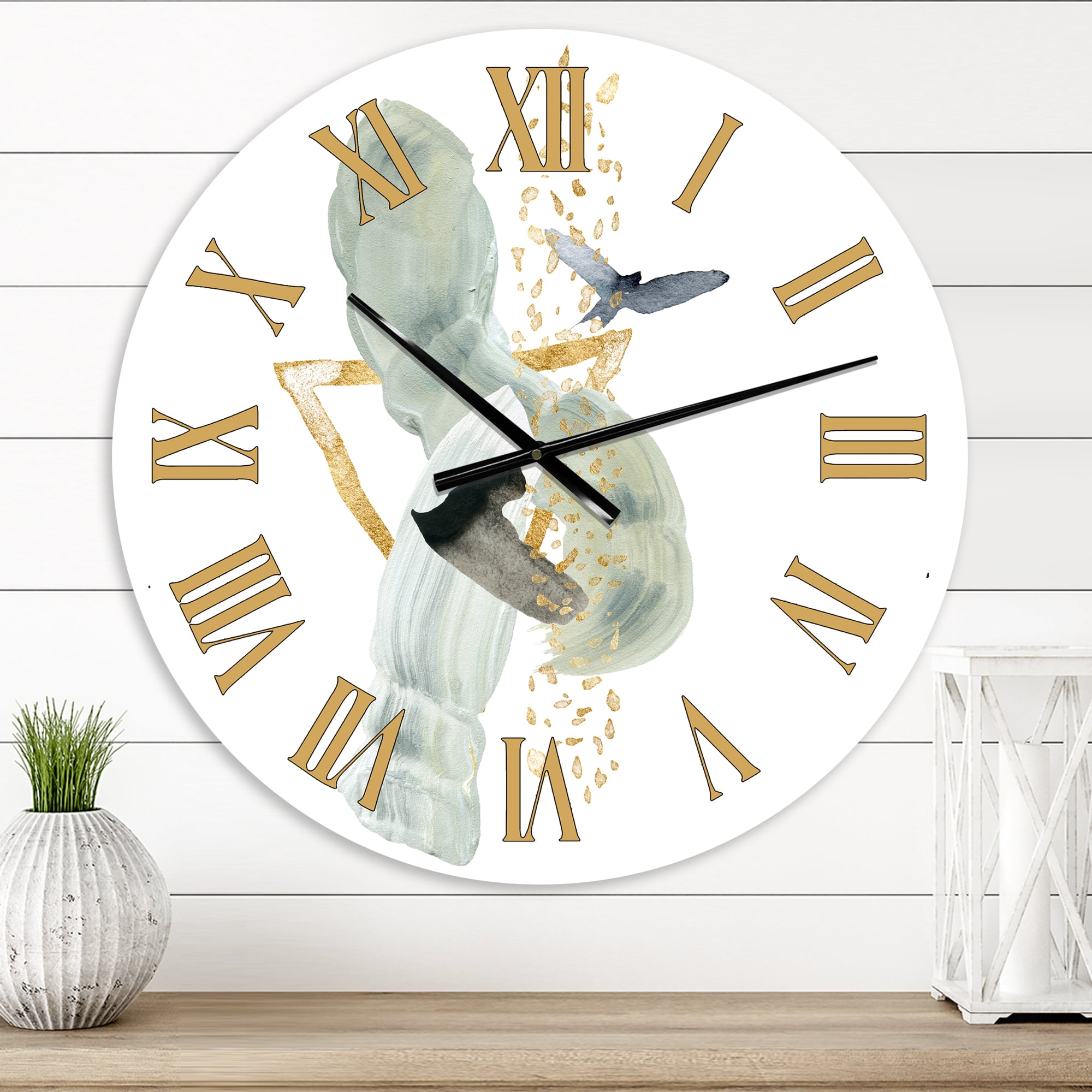 Designart 1 in Modern,Contemporary Wall Clock