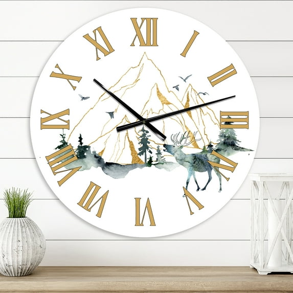 Designart 1 in Modern,Contemporary Wall Clock