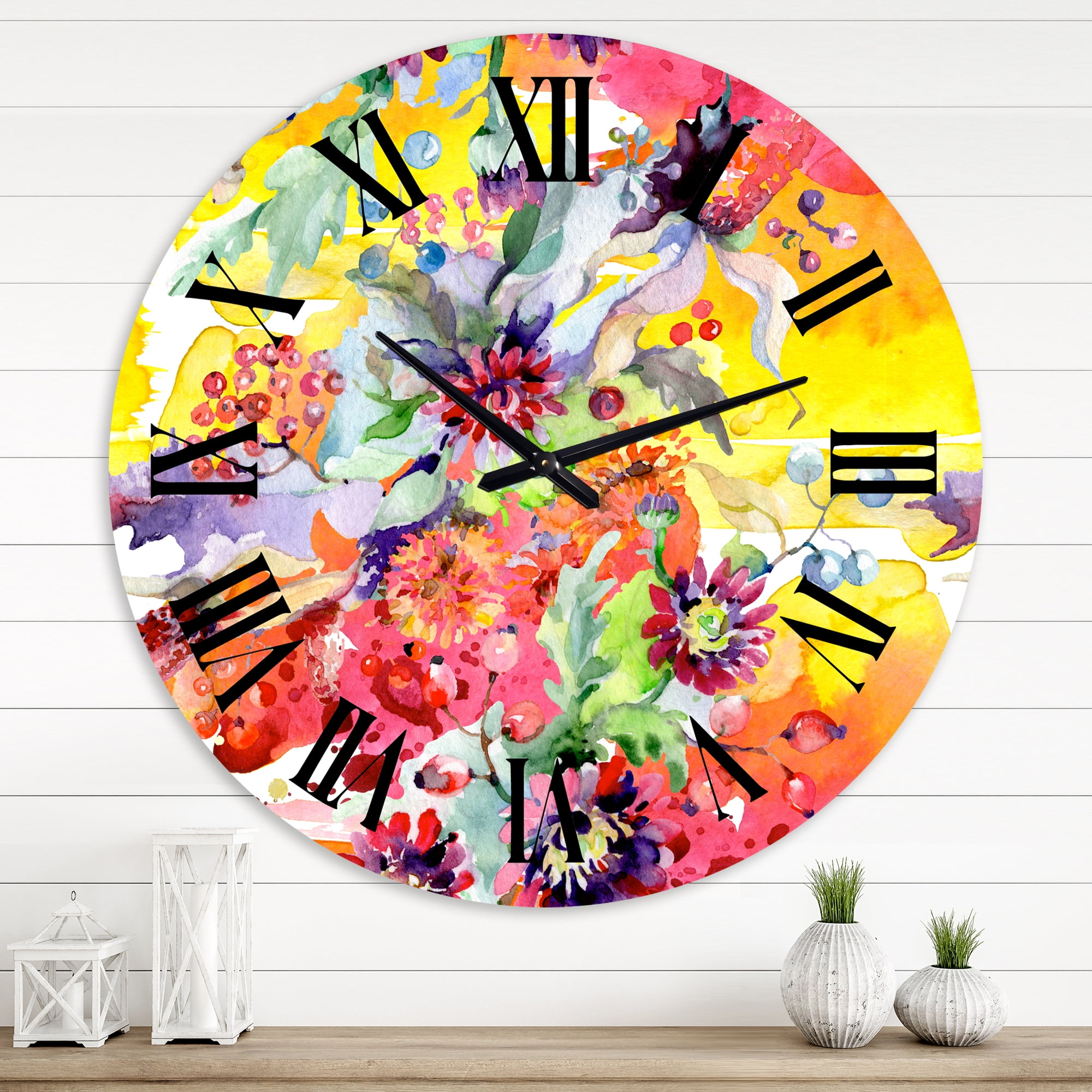 Designart 1 in Modern,Contemporary Wall Clock