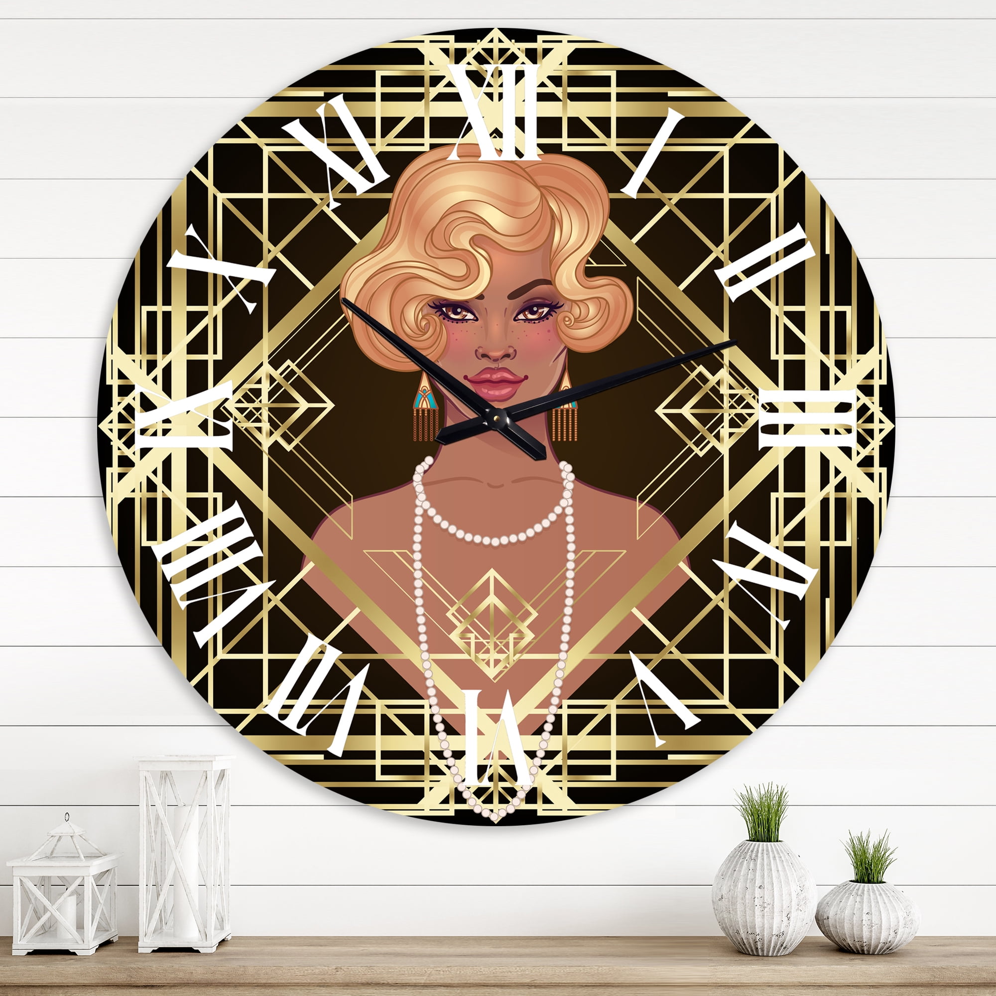 Designart 1 in Modern,Contemporary Wall Clock