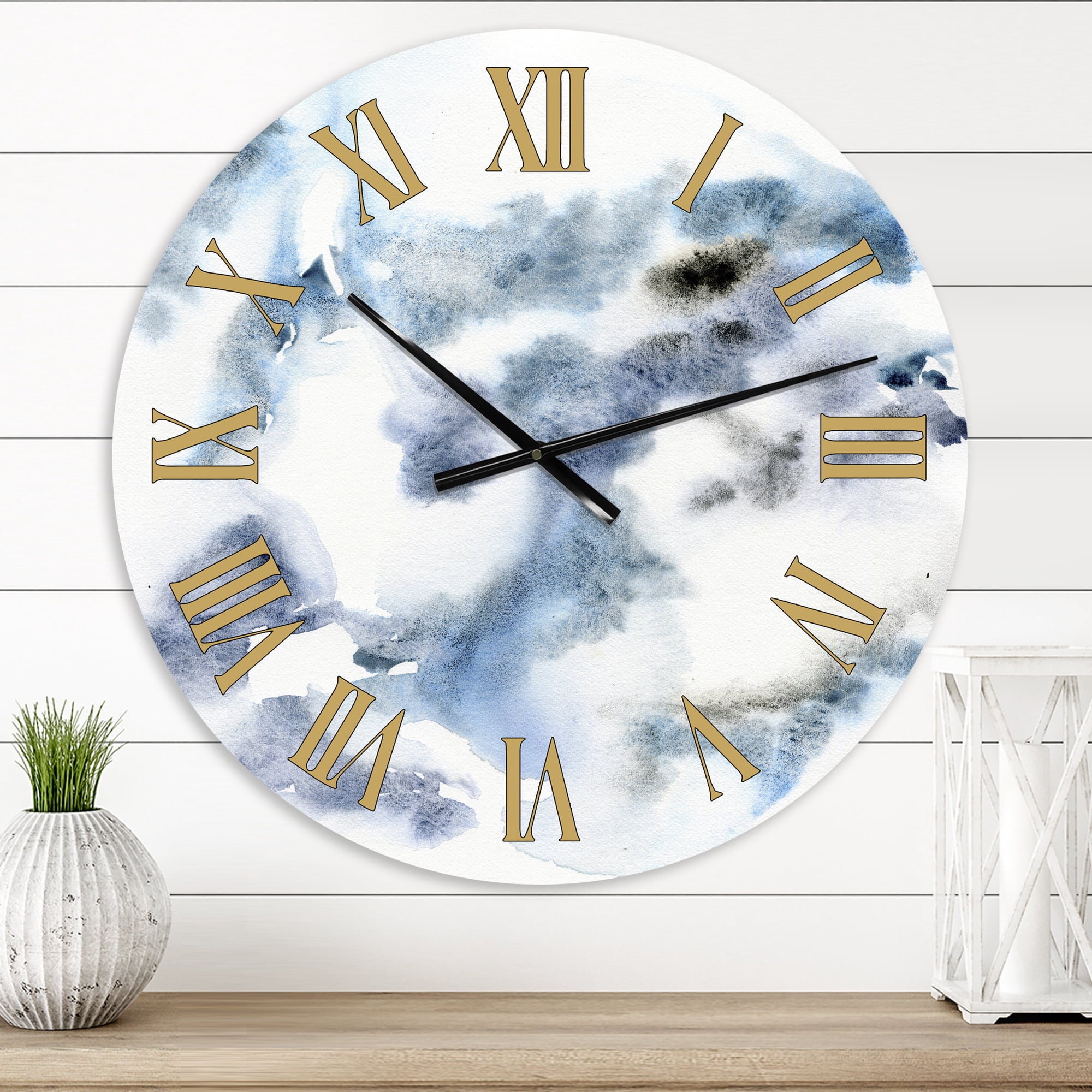 Designart 1 in Modern,Contemporary Wall Clock
