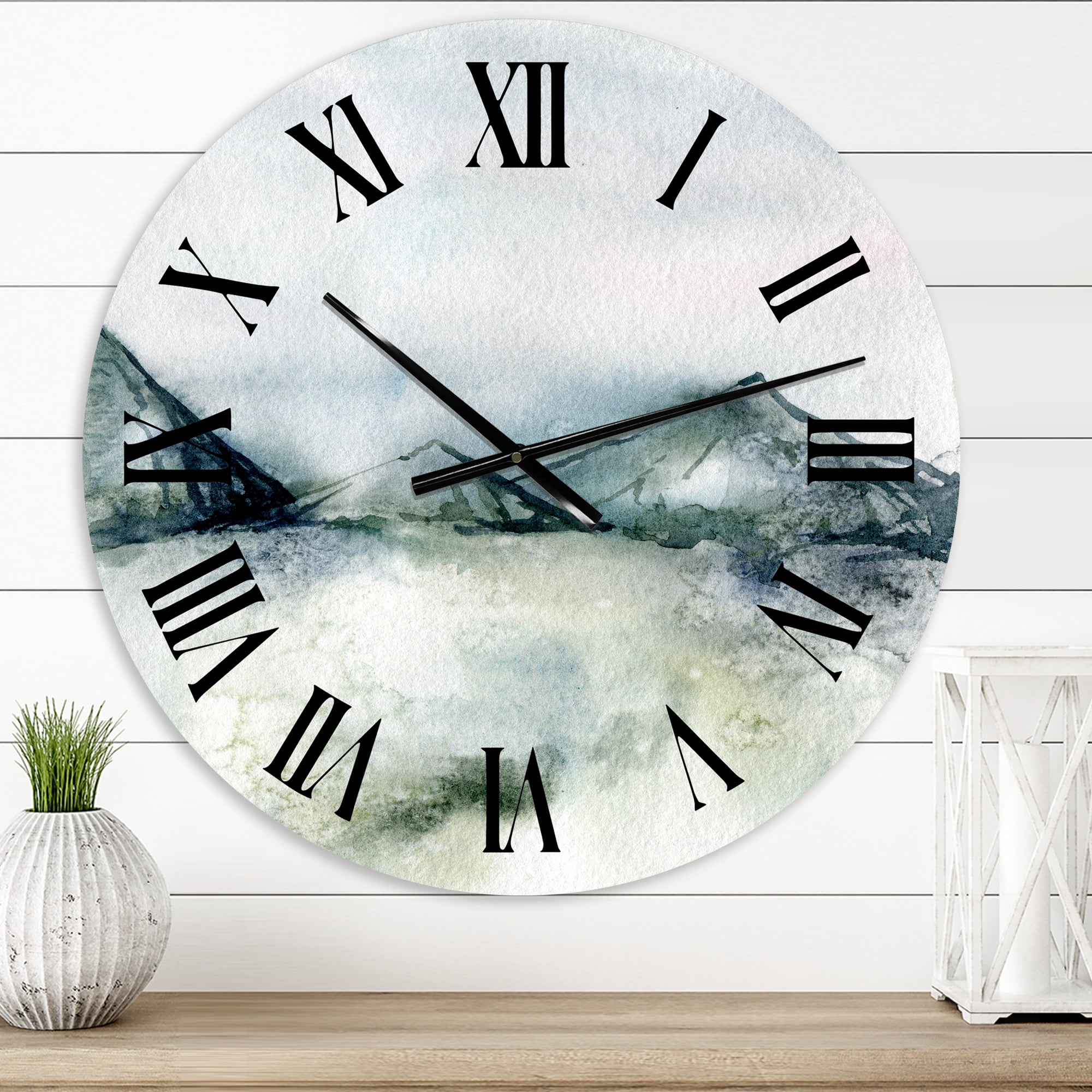 Designart 1 in Modern,Contemporary Wall Clock