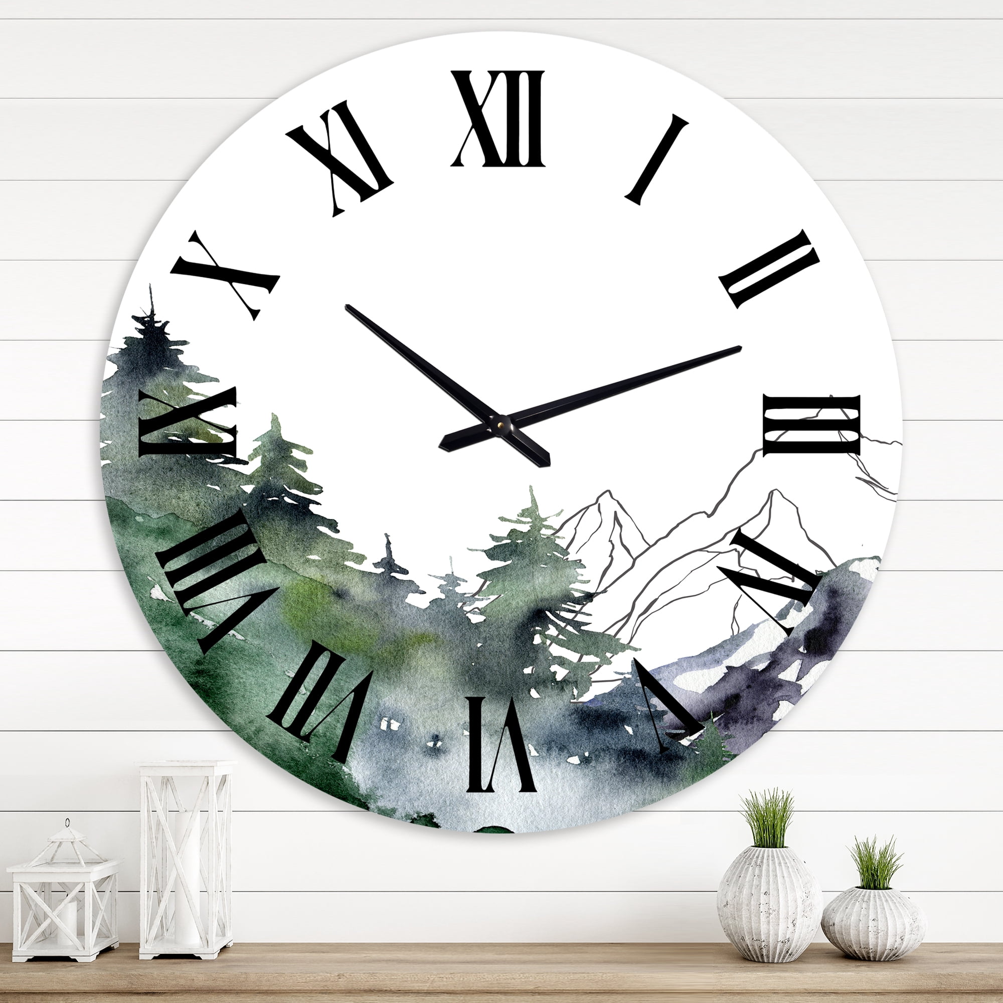 Designart 1 in Modern,Contemporary Wall Clock