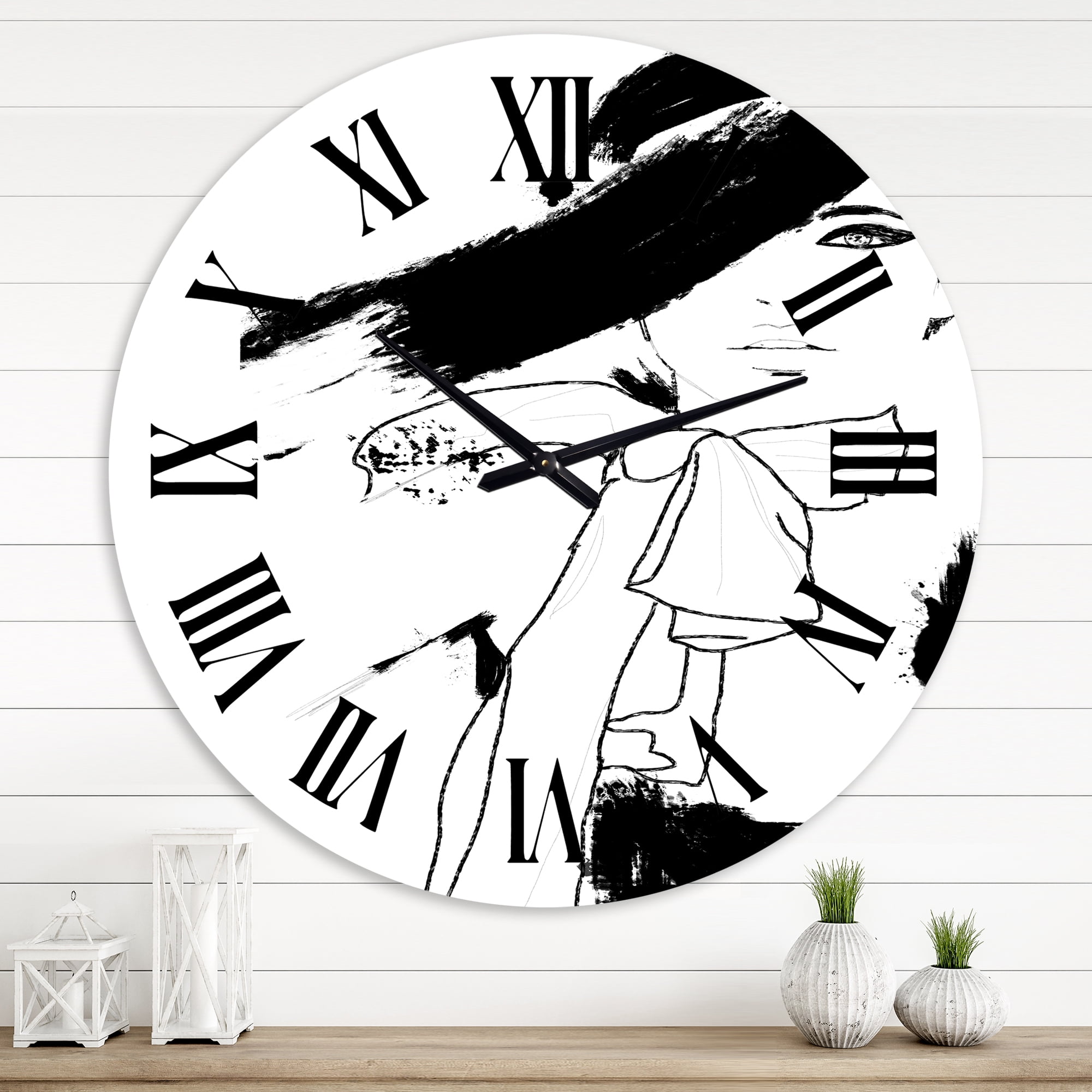 Designart 1 in Modern,Contemporary Wall Clock