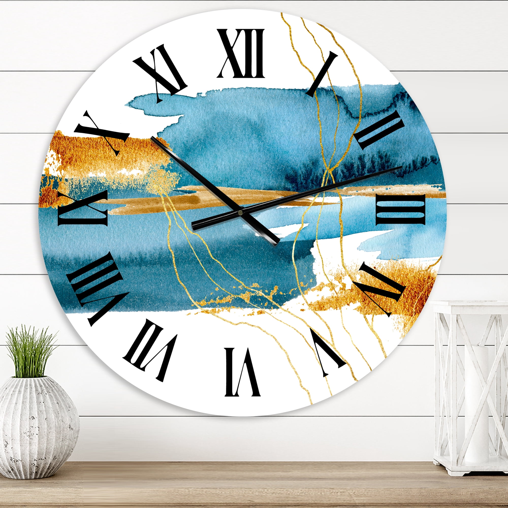 Designart 1 in Modern,Contemporary Wall Clock