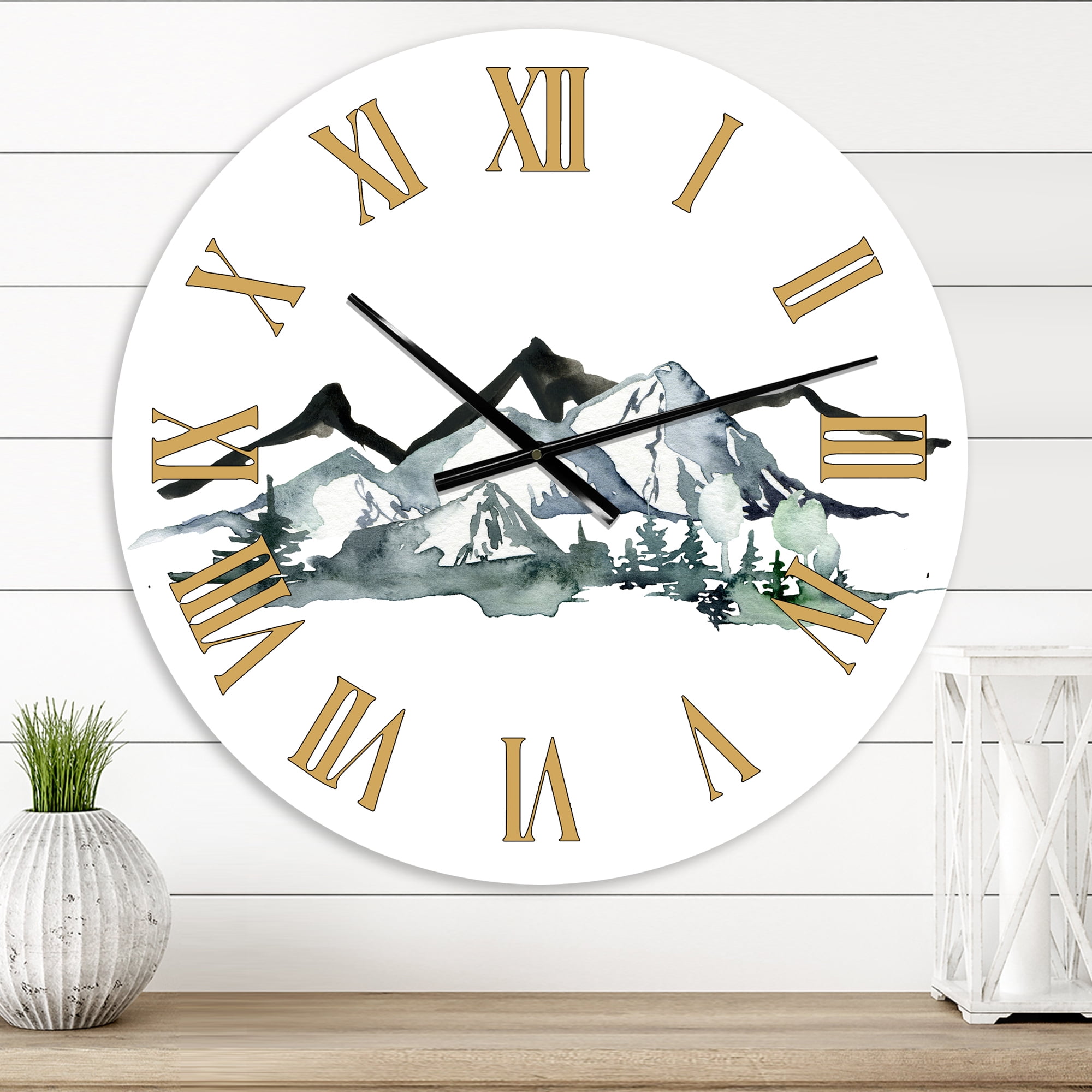 Designart 1 in Modern,Contemporary Wall Clock