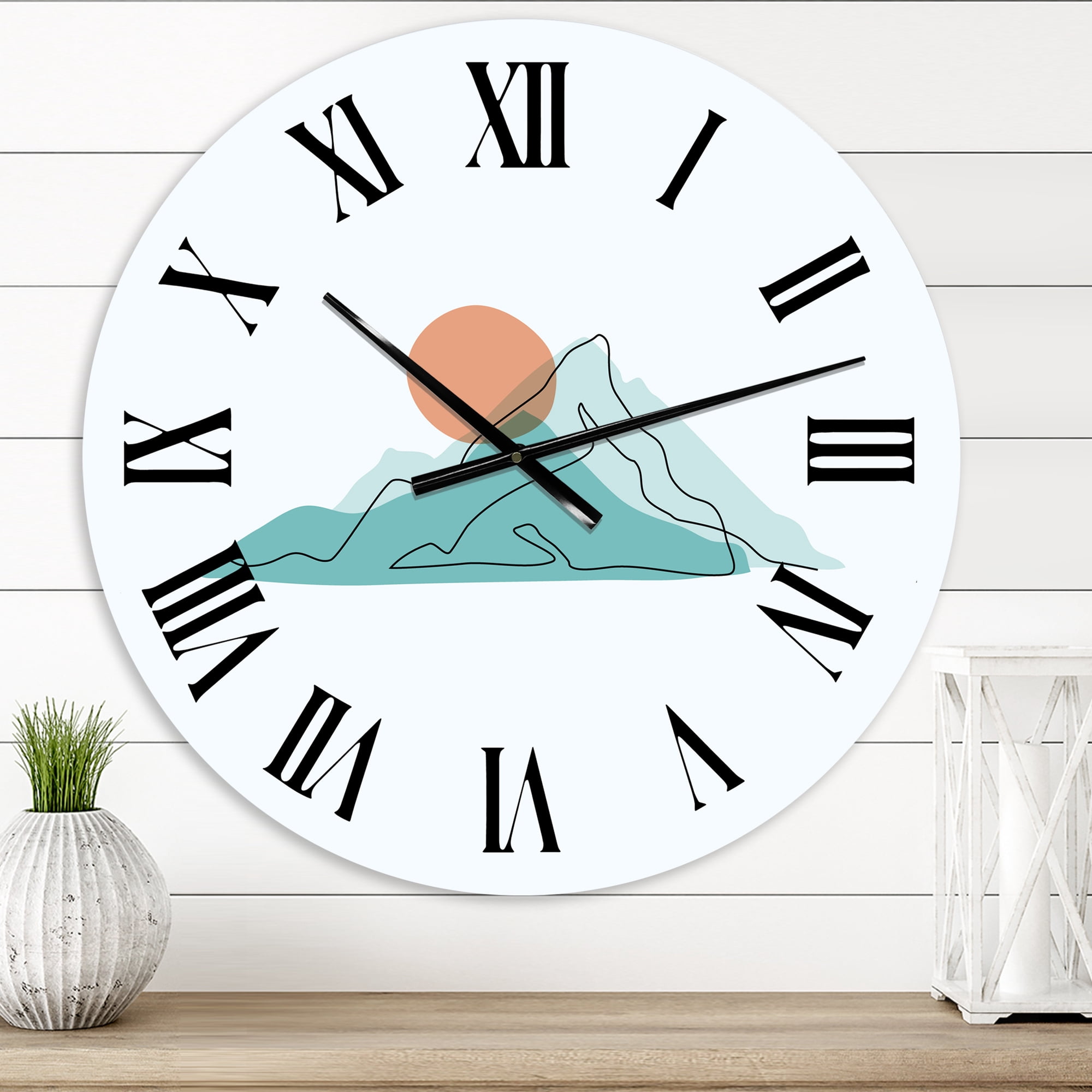 Designart 1 in Modern,Contemporary Wall Clock