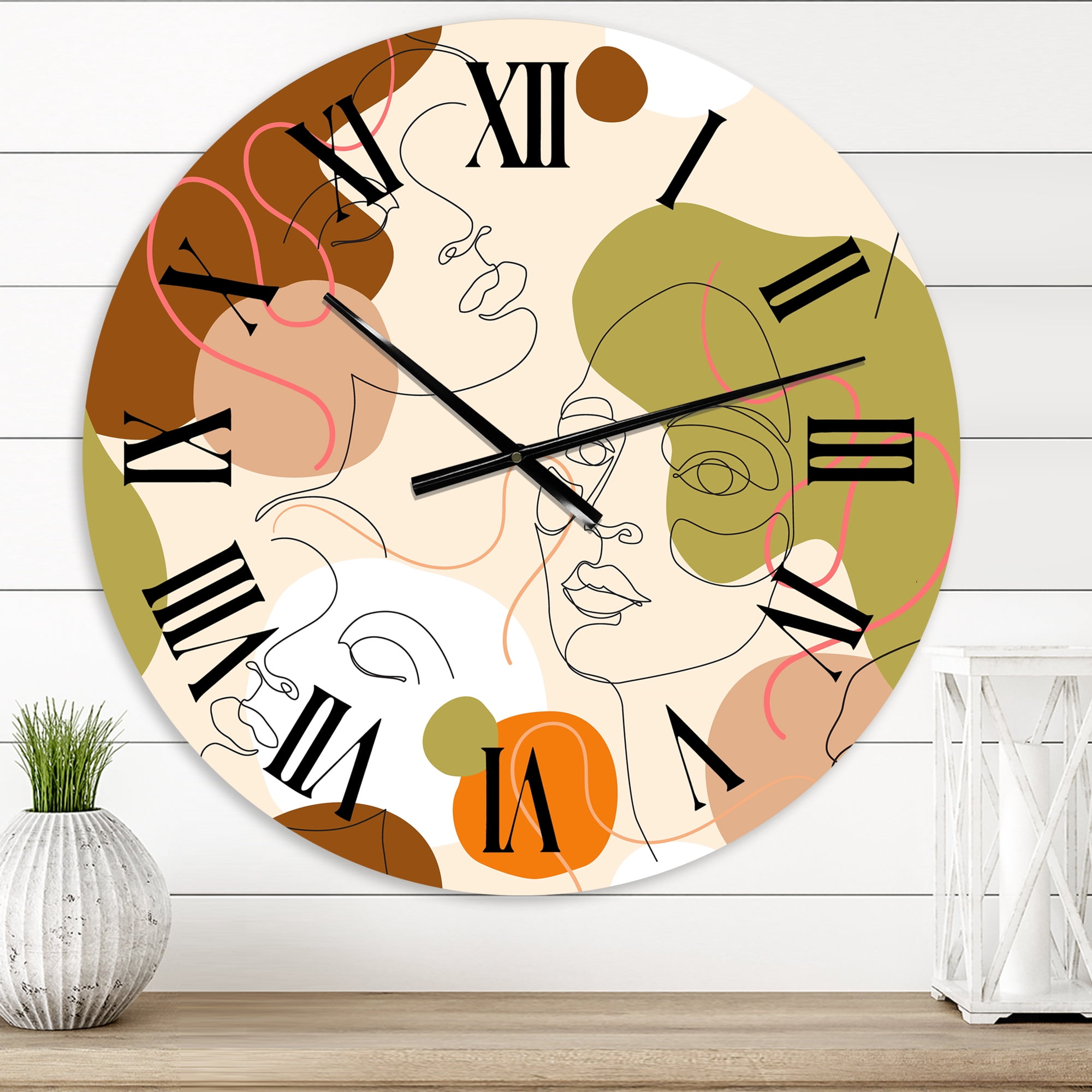 Designart 1 in Modern,Contemporary Wall Clock