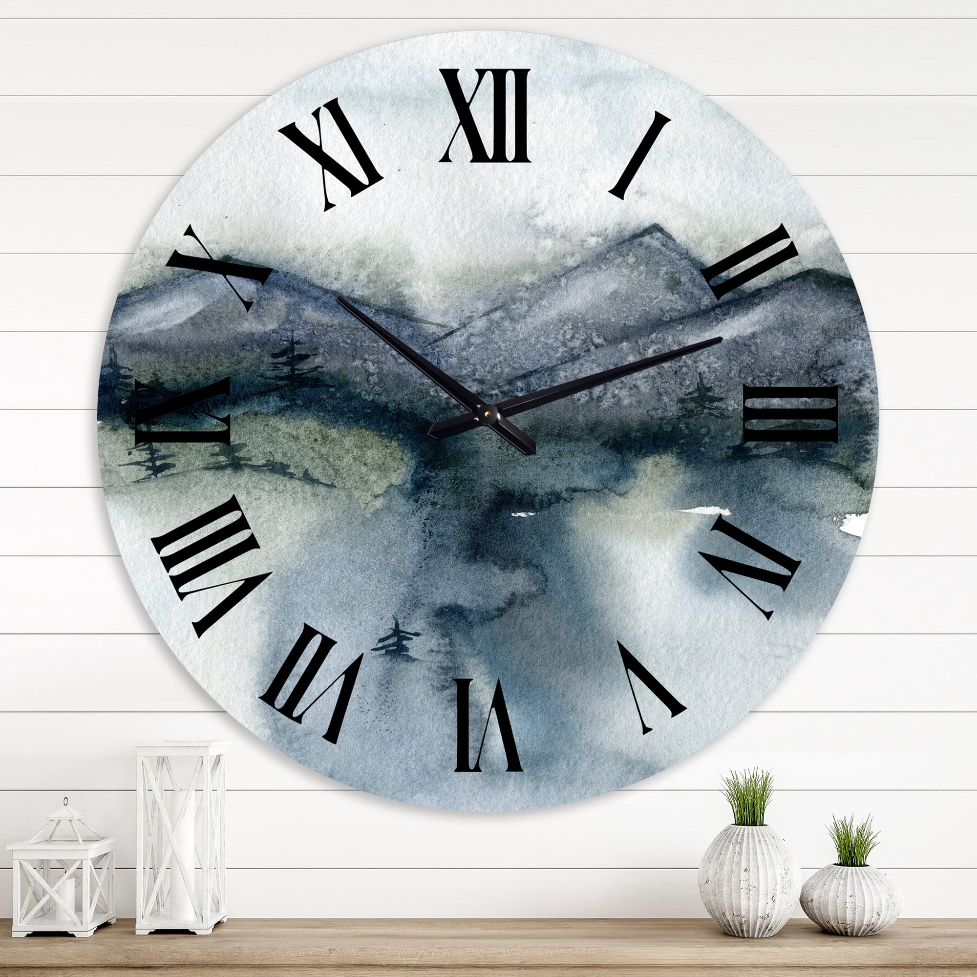 Designart 1 in Modern,Contemporary Wall Clock