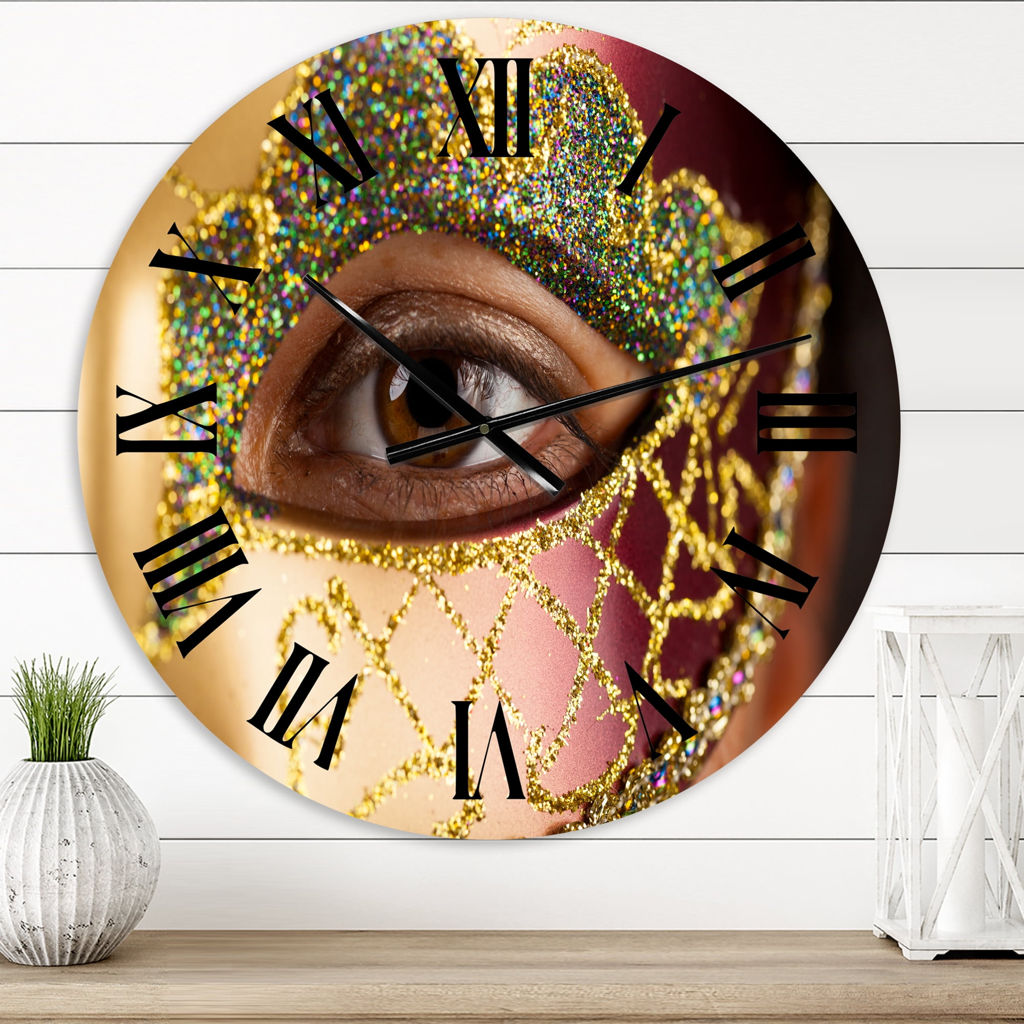 Designart 1 in Modern,Contemporary Wall Clock