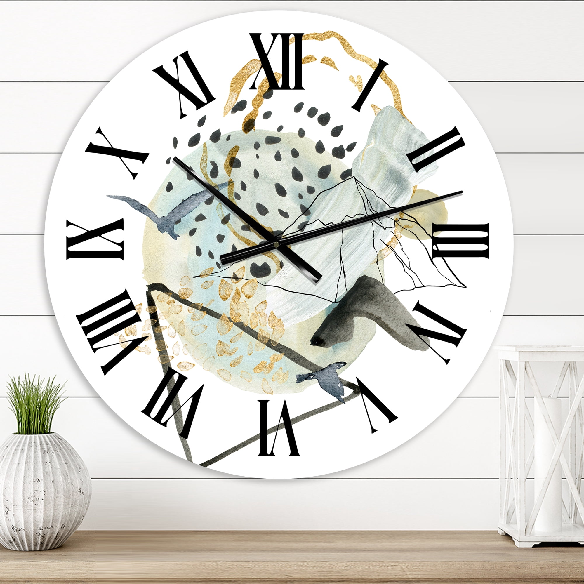 Designart 1 in Modern,Contemporary Wall Clock