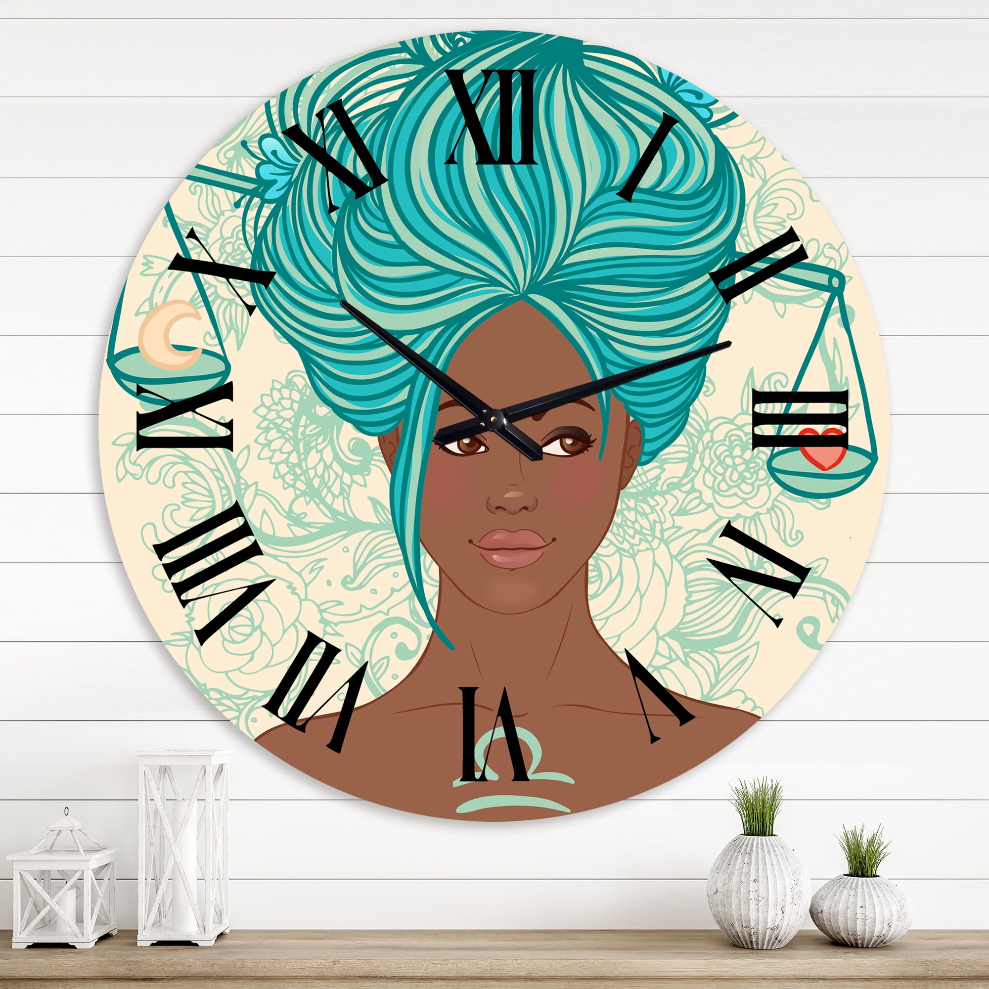 Designart 1 in Modern,Contemporary Wall Clock
