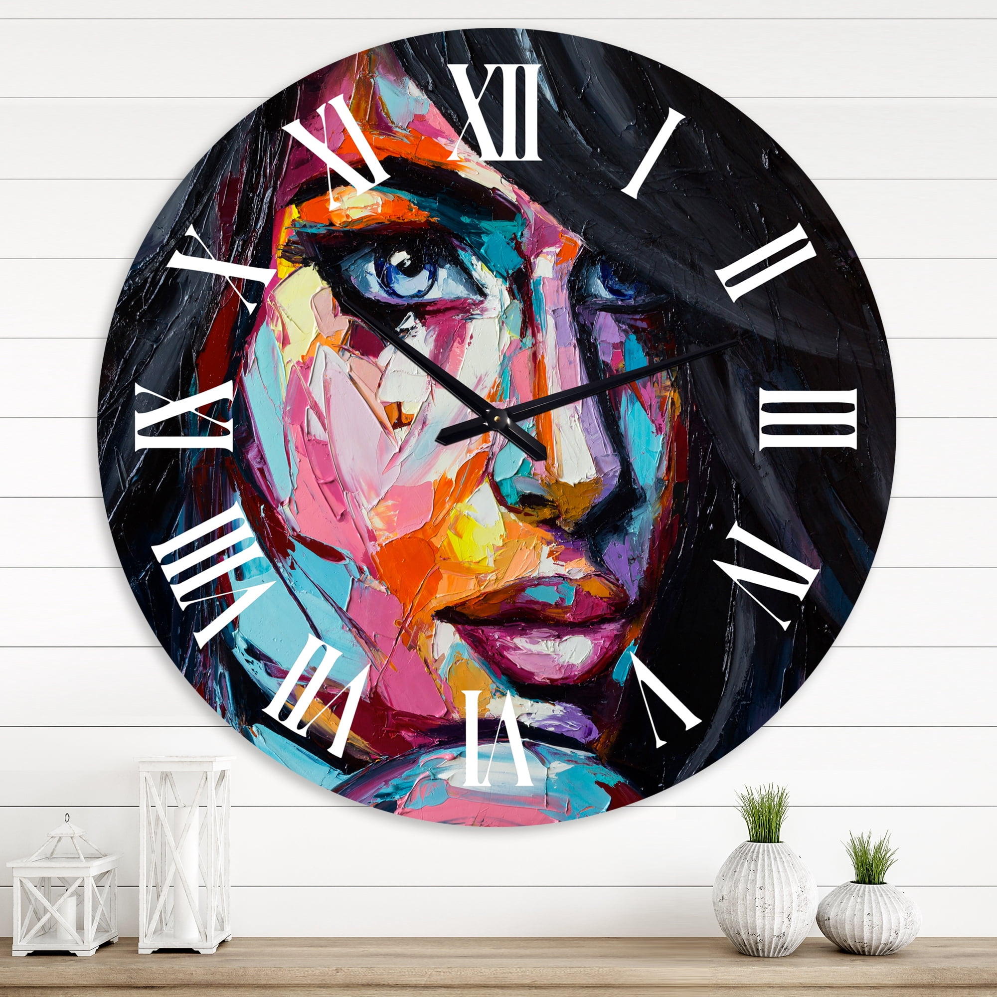 Designart 1 in Modern,Contemporary Wall Clock