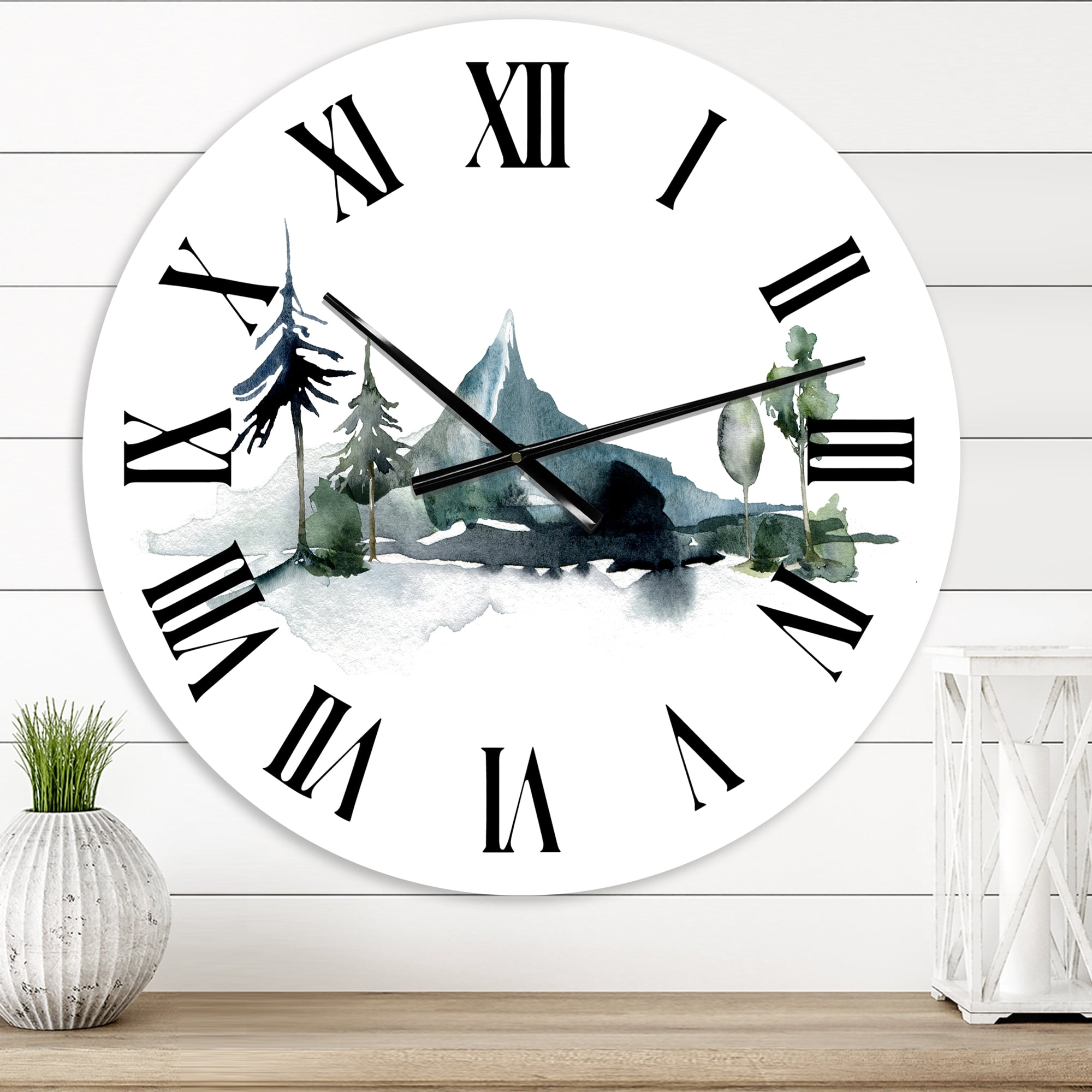 Designart 1 in Modern,Contemporary Wall Clock