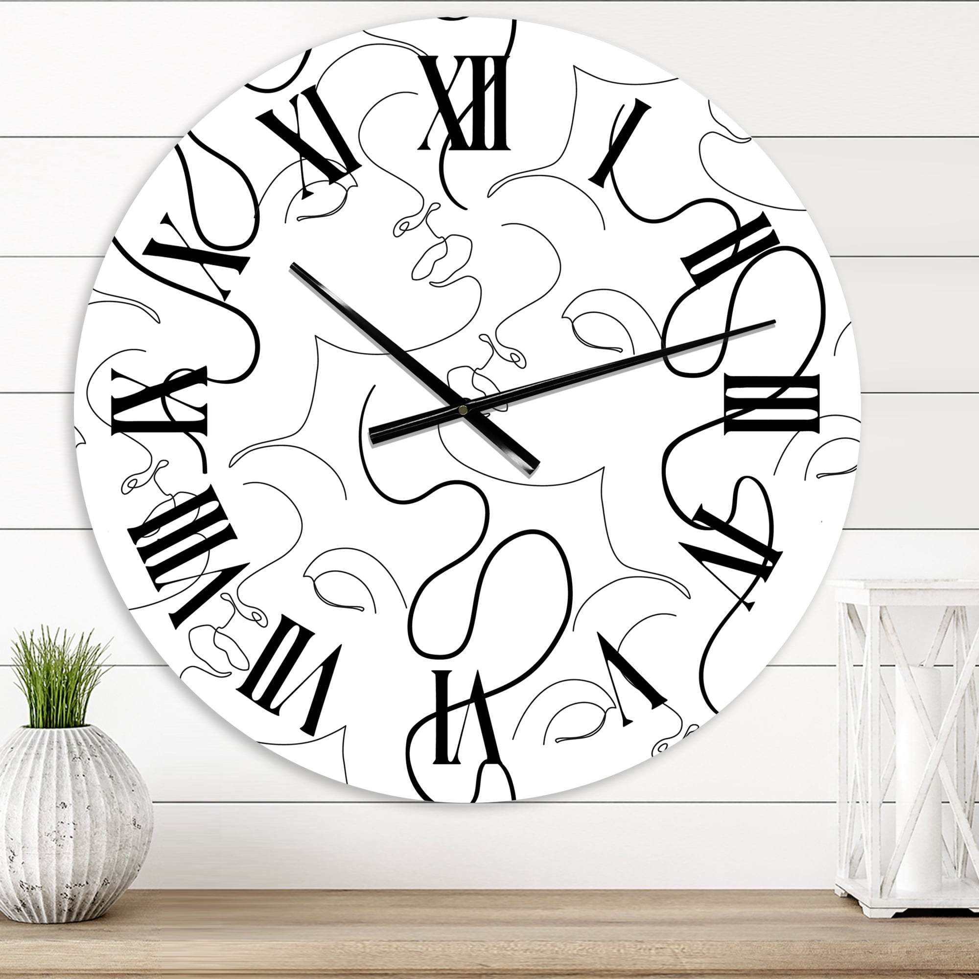 Designart 1 in Modern,Contemporary Wall Clock