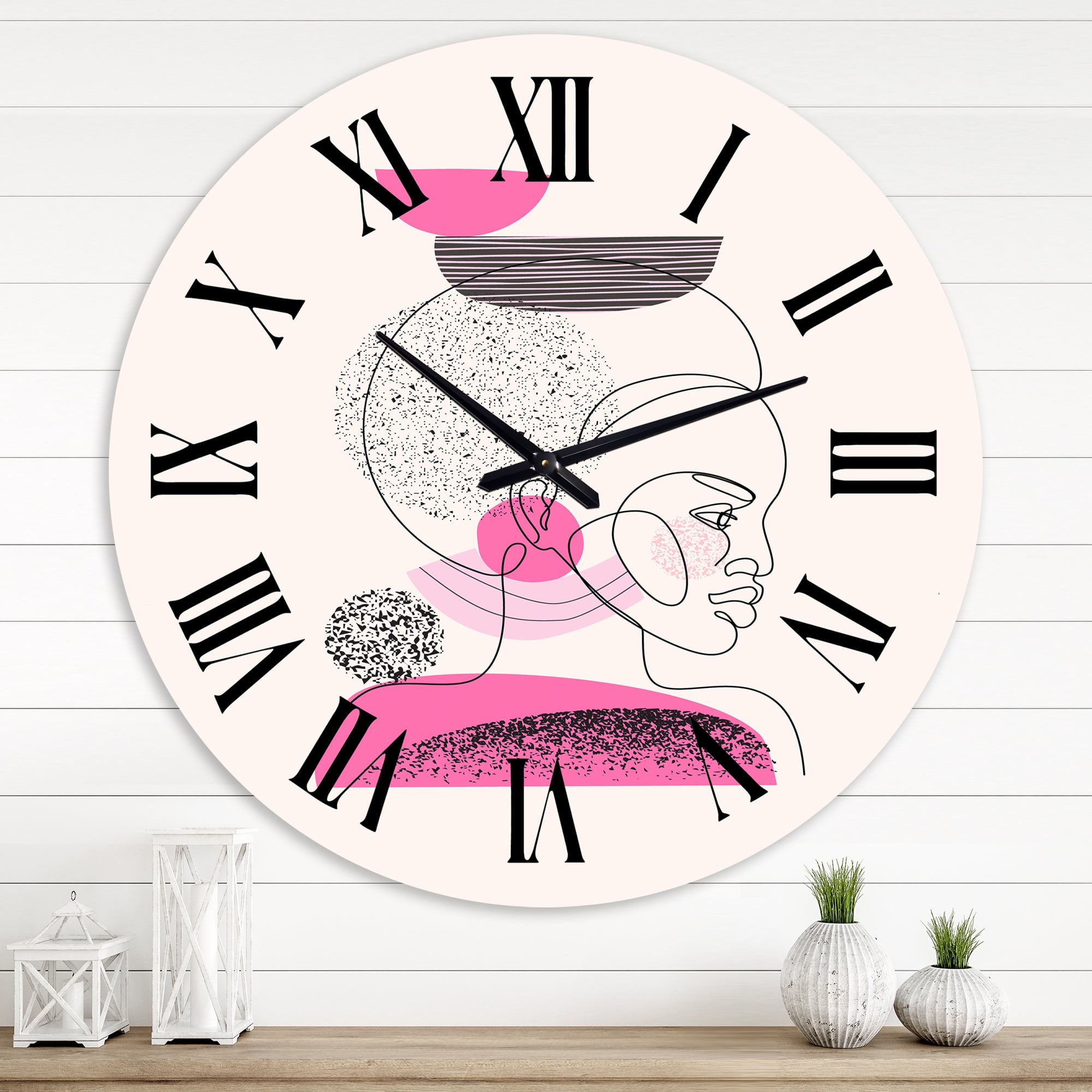 Designart 1 in Modern,Contemporary Wall Clock