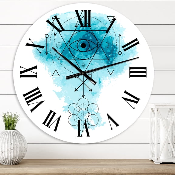 Designart 1 in Quartz Bohemian Wall Clock