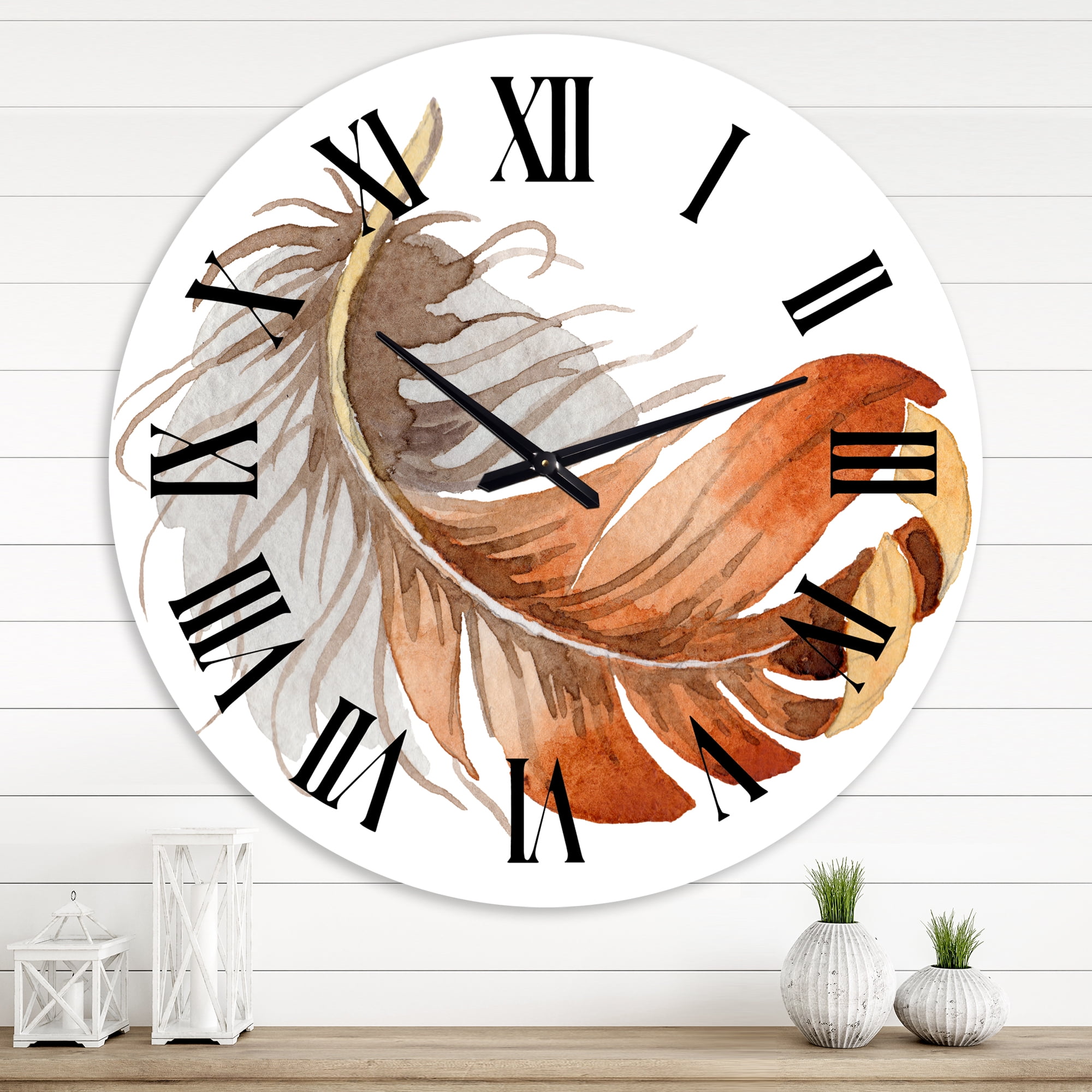 Designart 1 in Quartz Bohemian Wall Clock