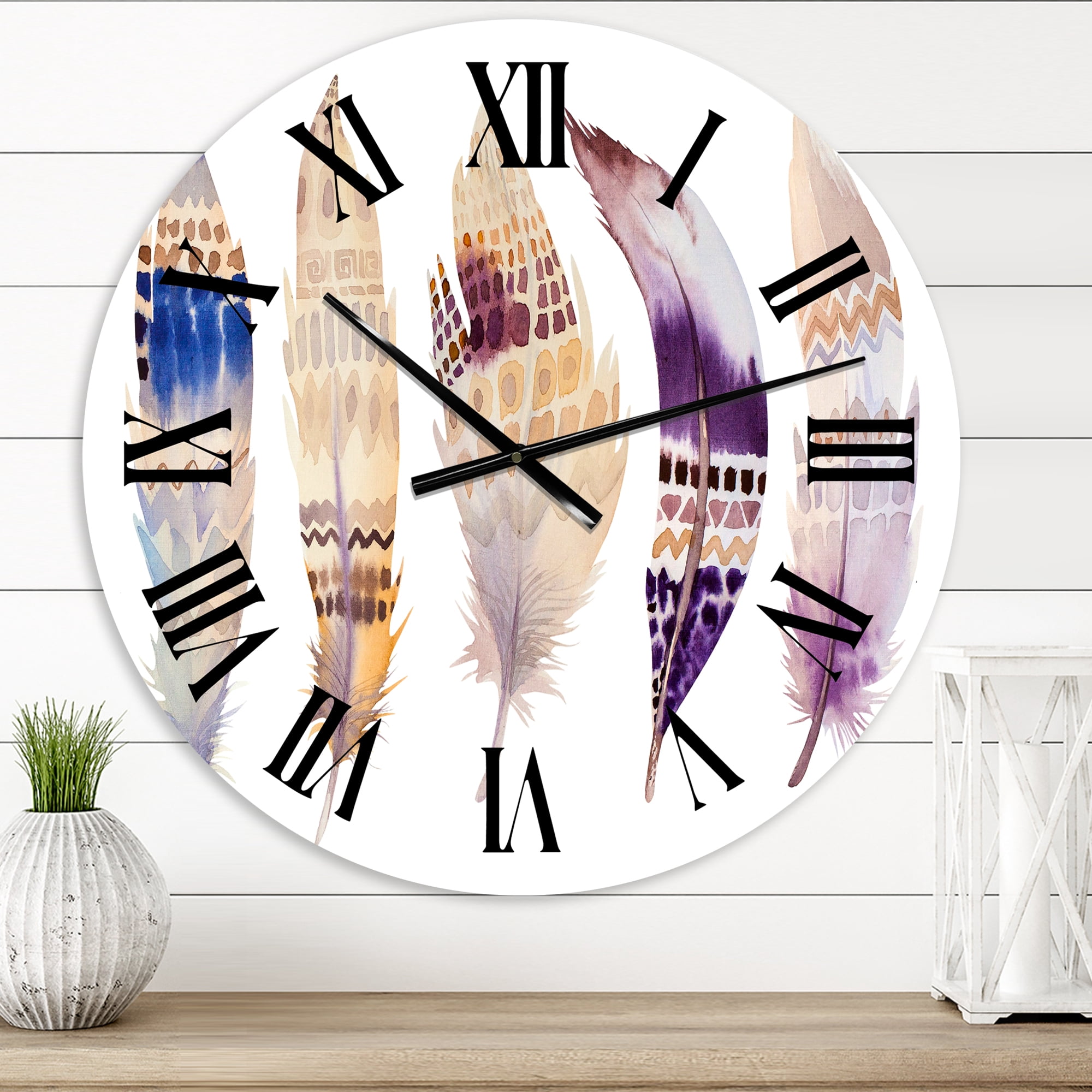 Designart 1 in Quartz Bohemian Wall Clock