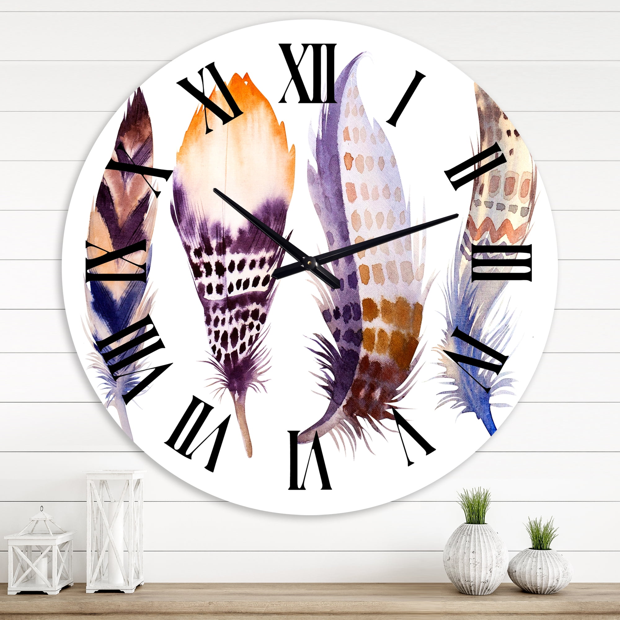 Designart 1 in Quartz Bohemian Wall Clock