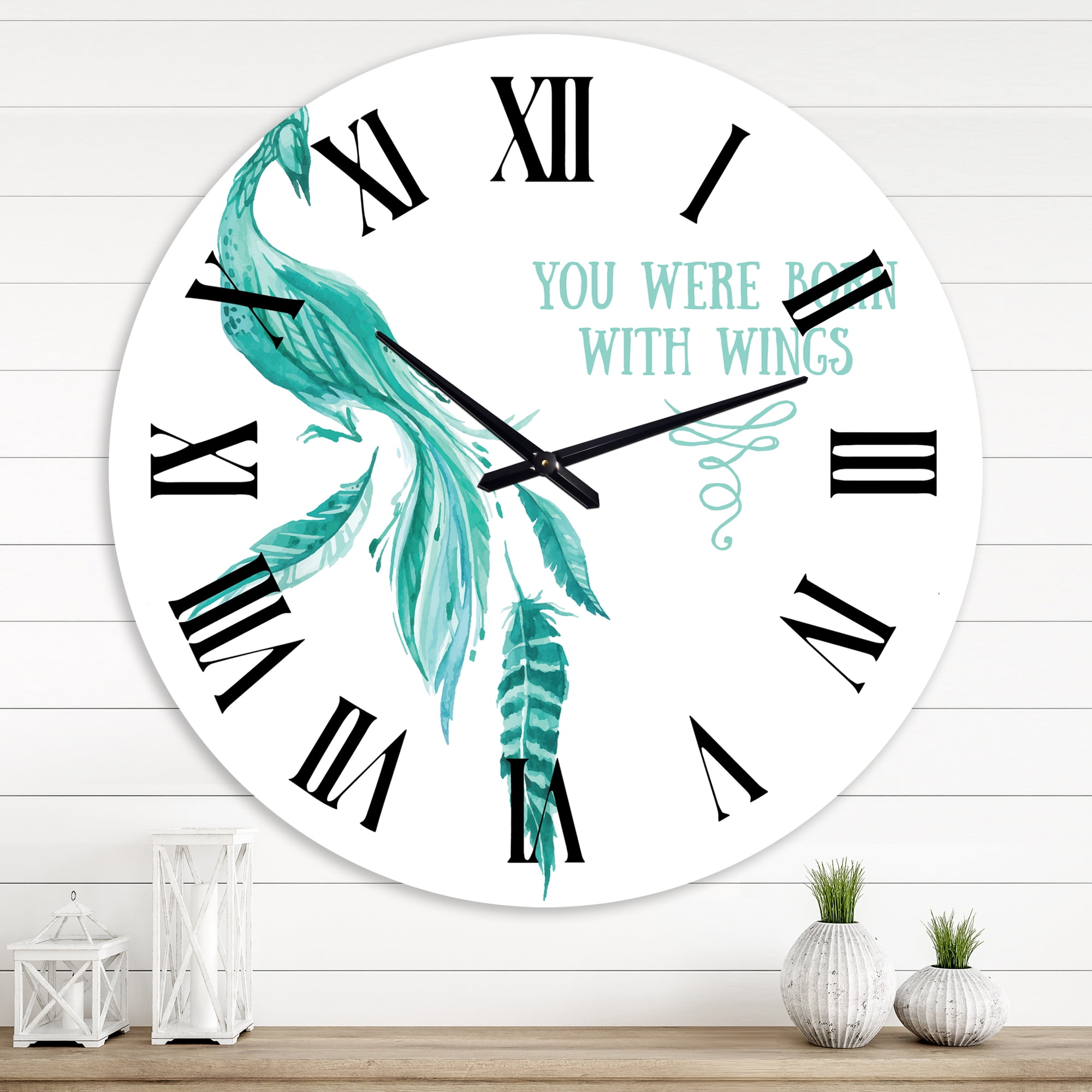 Designart 1 in Quartz Bohemian Wall Clock