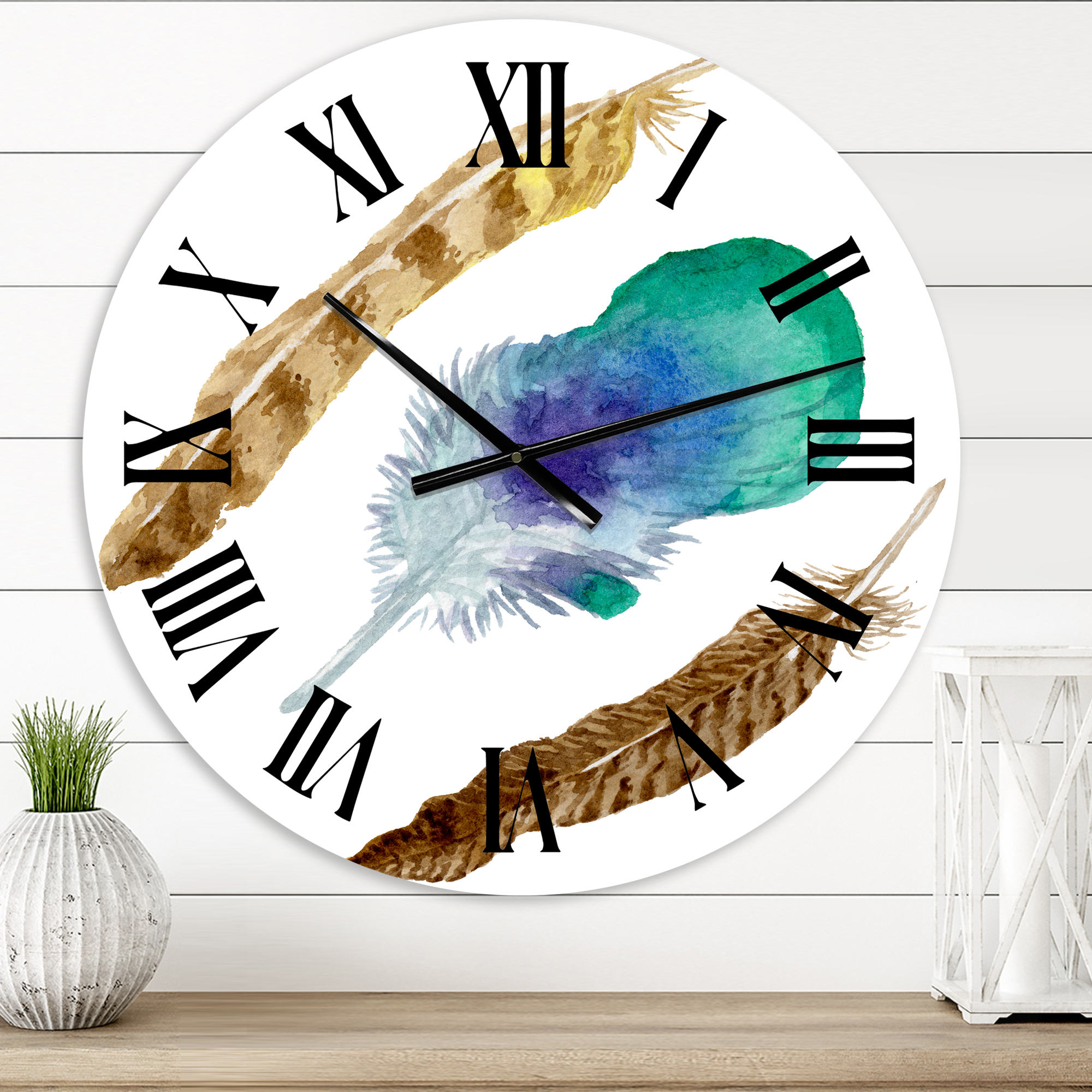 Designart 1 in Quartz Bohemian Wall Clock