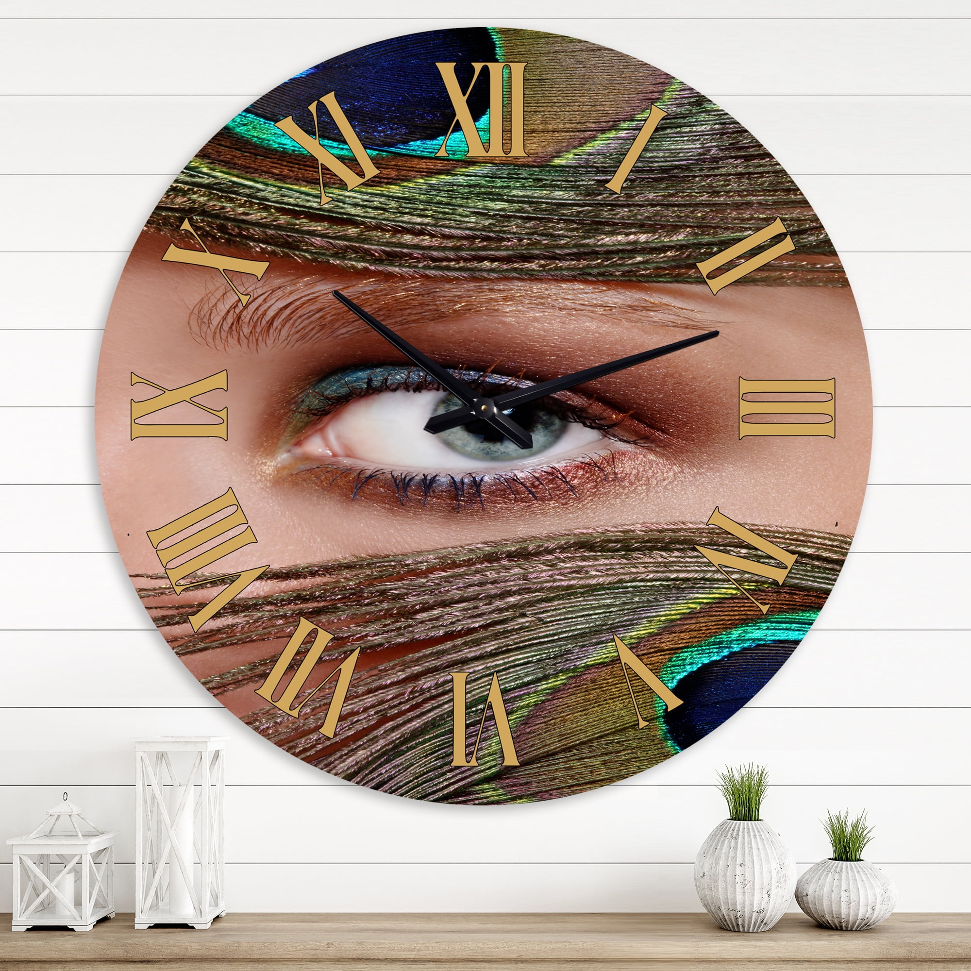 Designart 1 in Quartz Bohemian Wall Clock