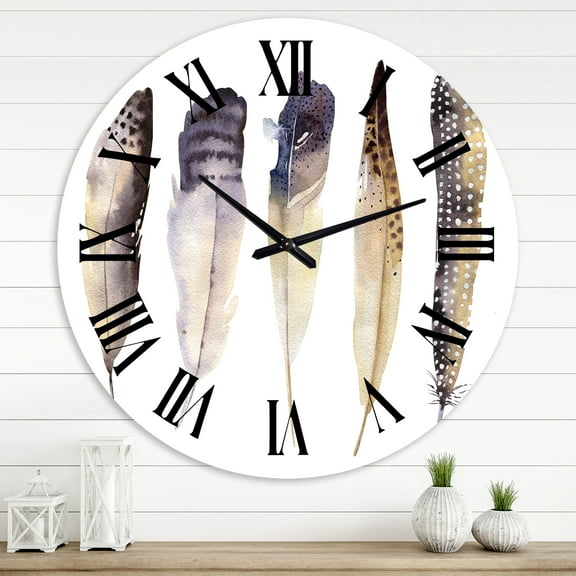 Designart 1 in Quartz Bohemian Wall Clock