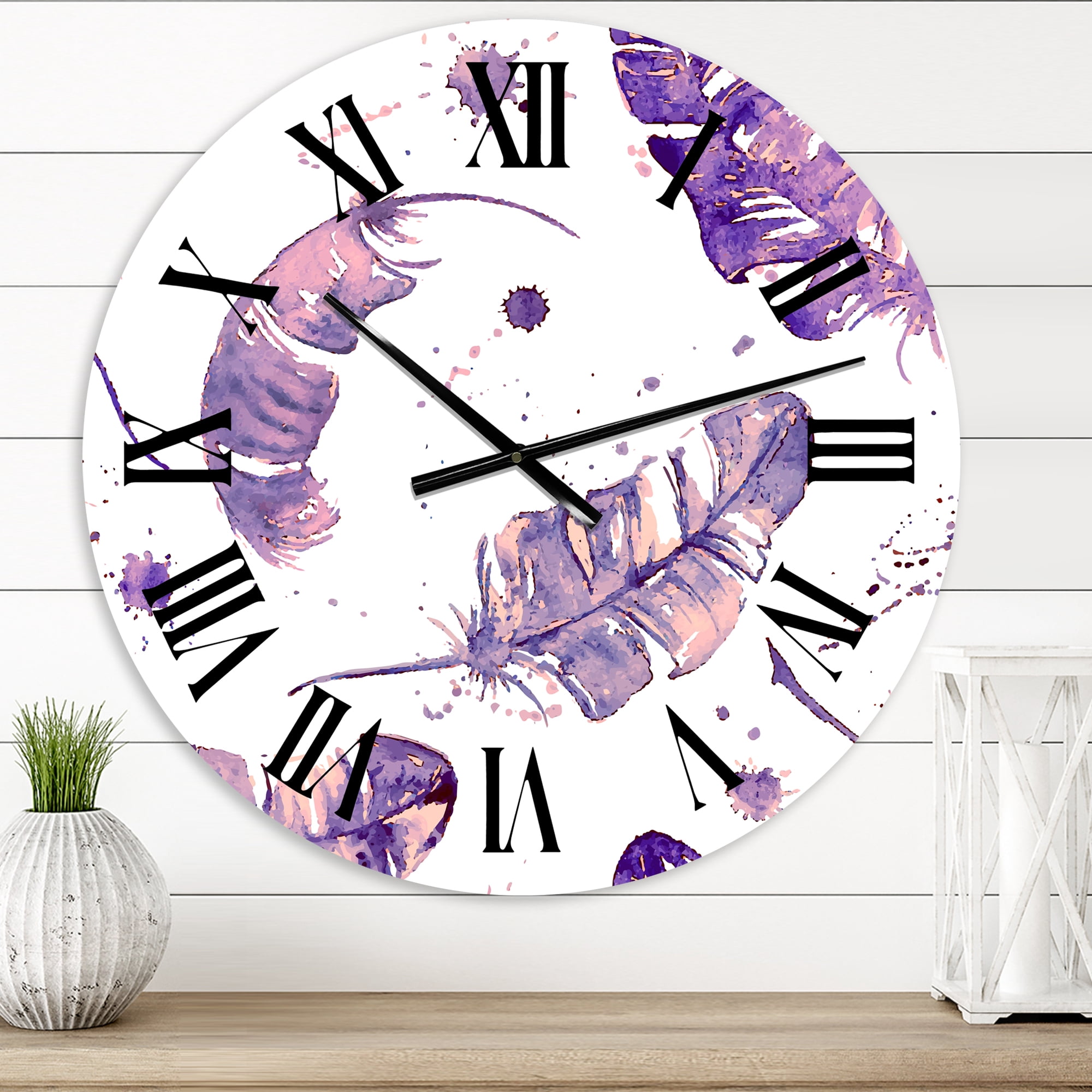 Designart 1 in Quartz Bohemian Wall Clock