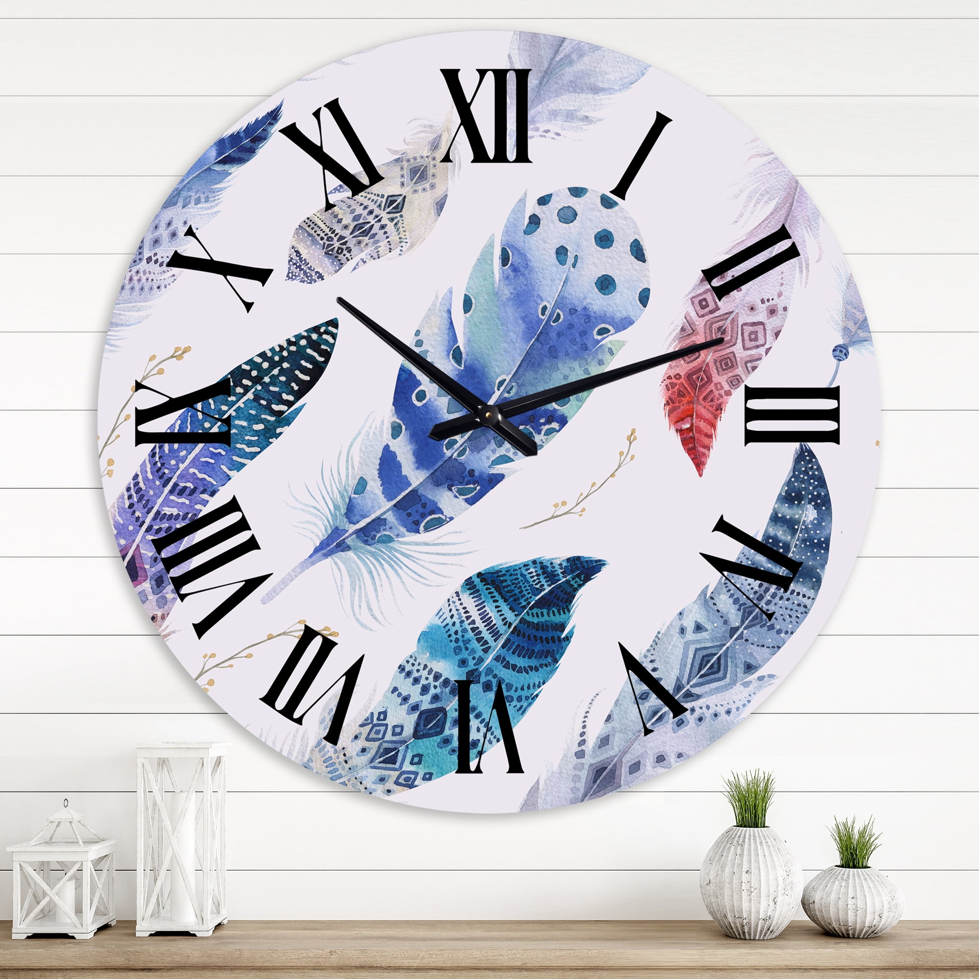 Designart 1 in Quartz Bohemian Wall Clock