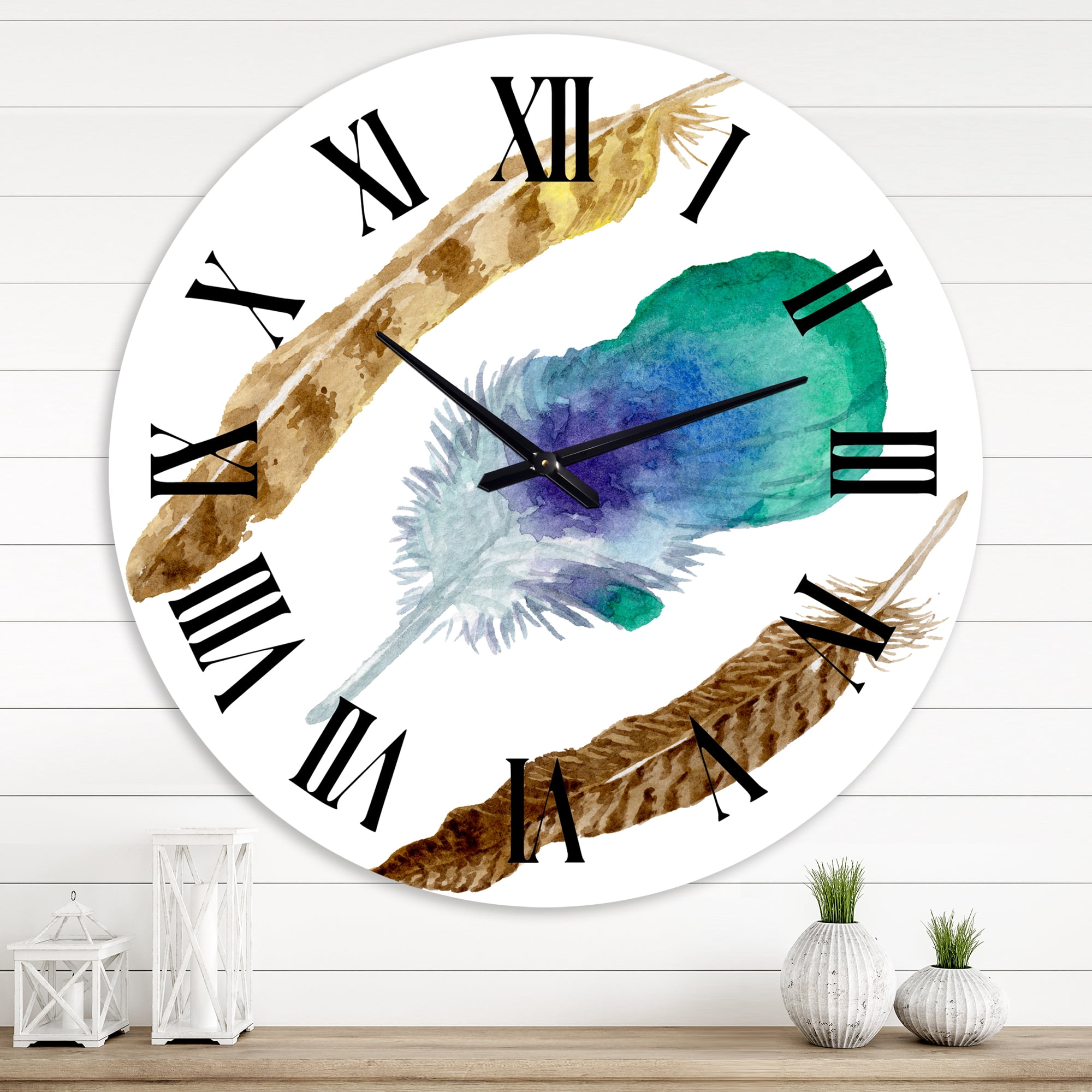 Designart 1 in Quartz Bohemian Wall Clock