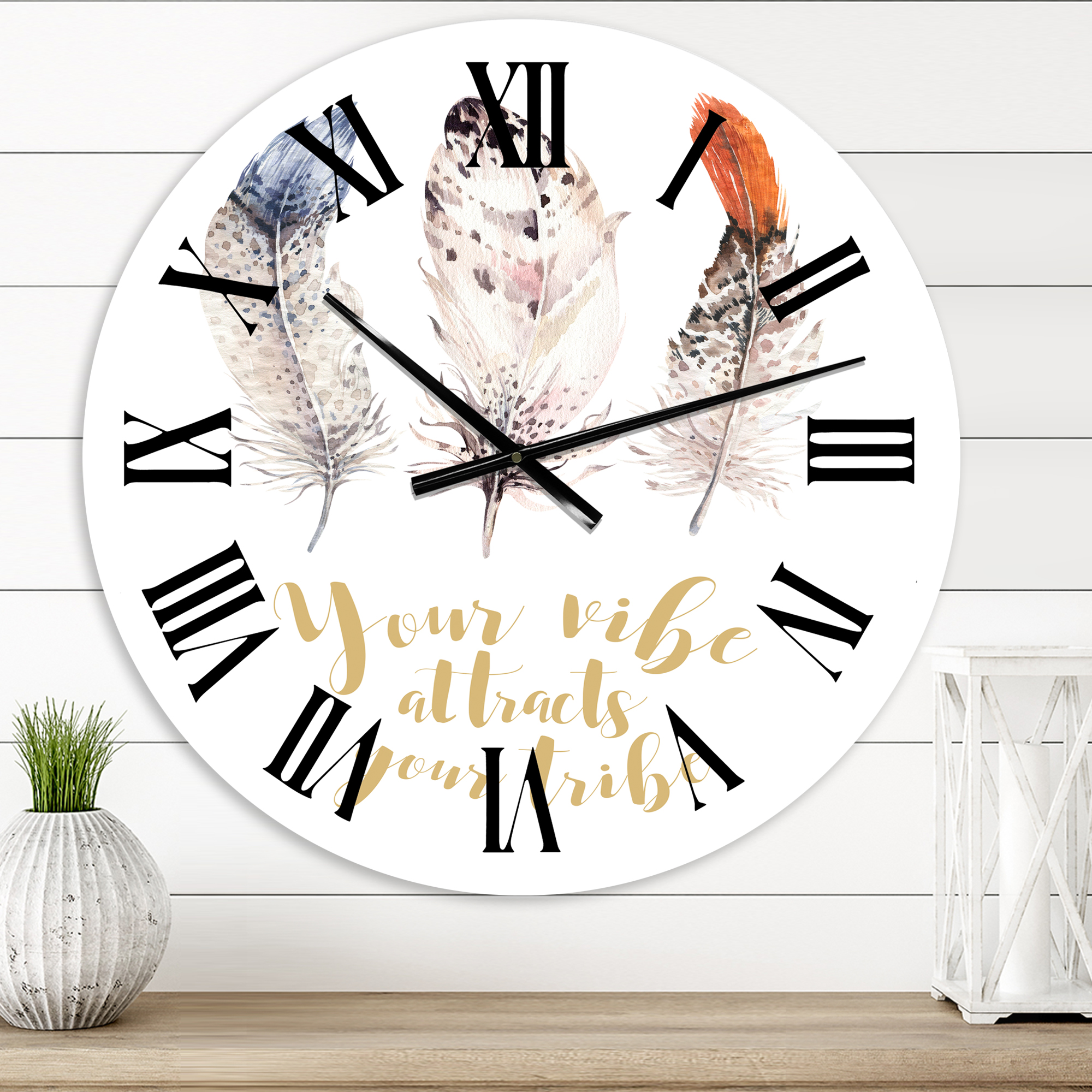 Designart 1 in Quartz Bohemian Wall Clock