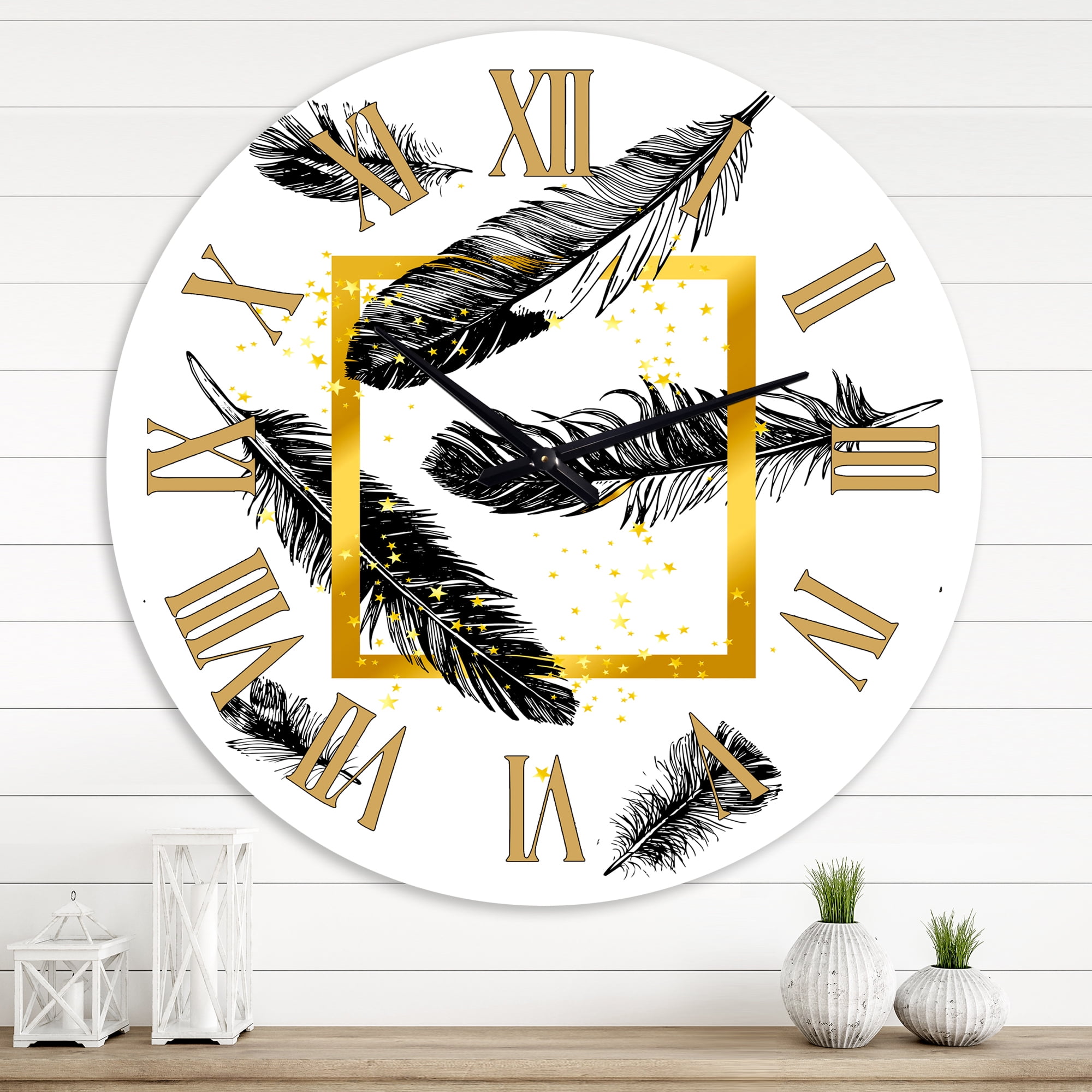 Designart 1 in Quartz Bohemian Wall Clock