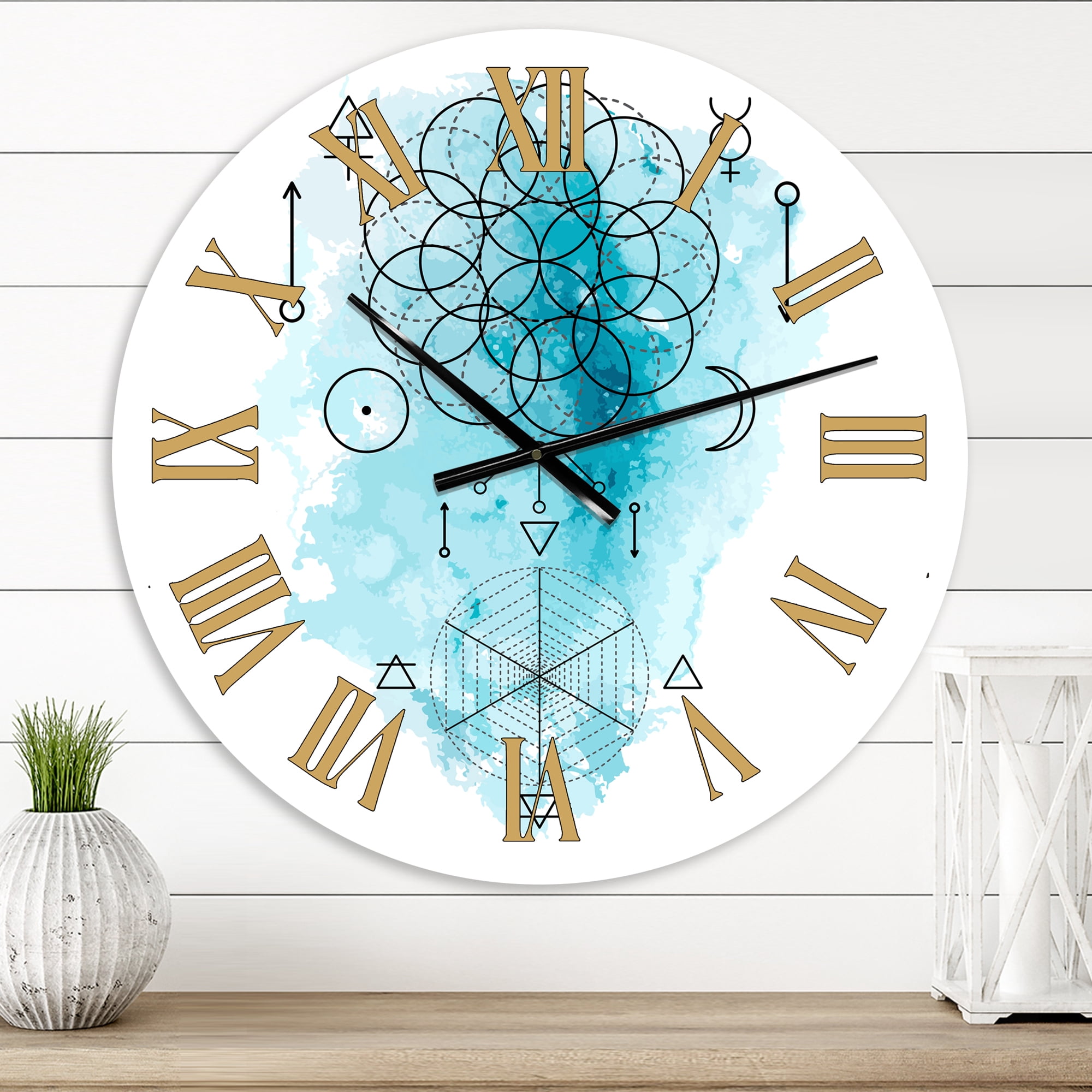 Designart 1 in Quartz Bohemian Wall Clock