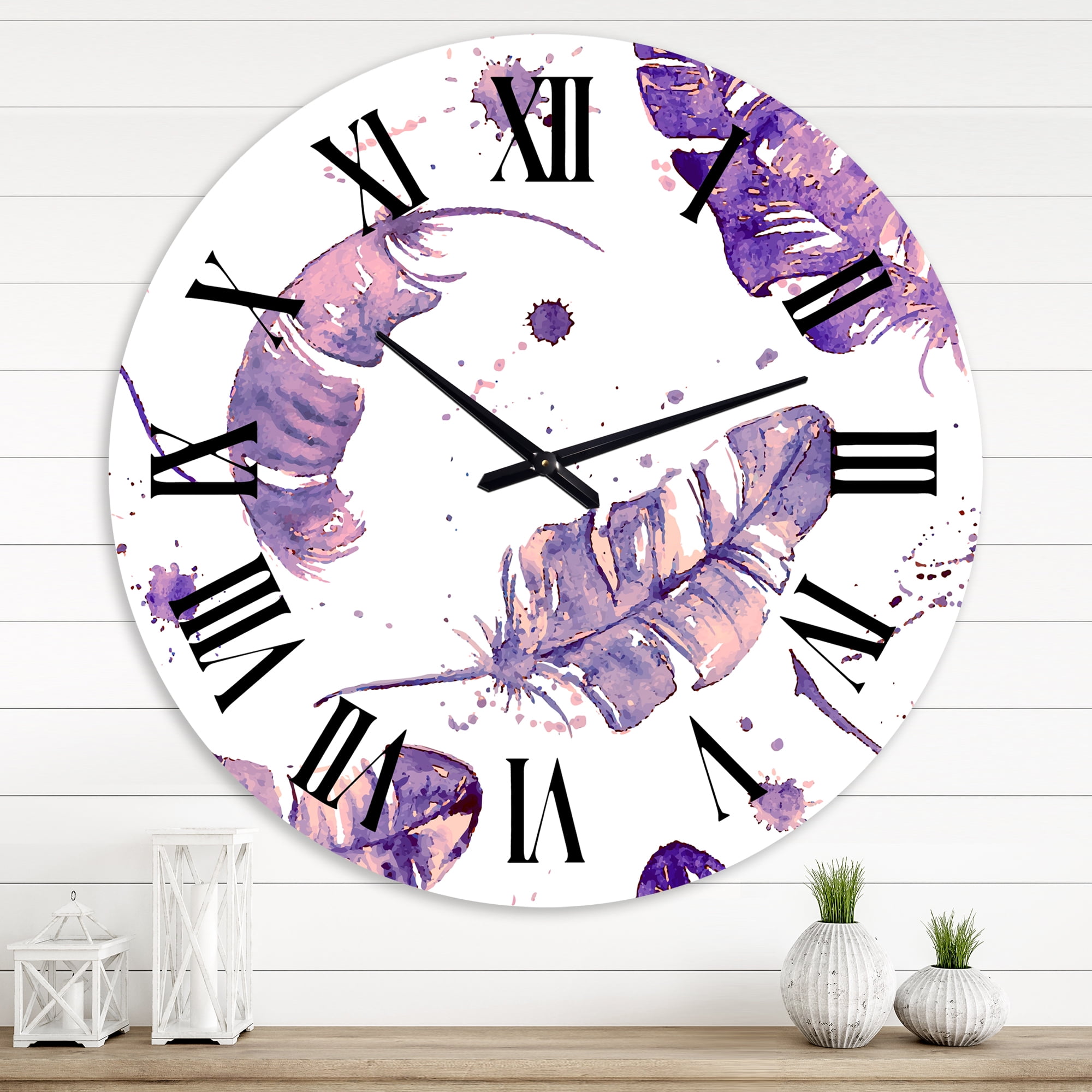 Designart 1 in Quartz Bohemian Wall Clock