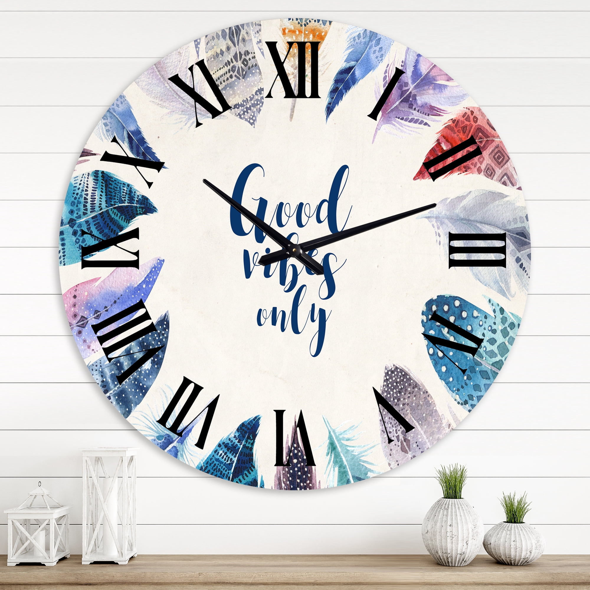 Designart 1 in Quartz Bohemian Wall Clock
