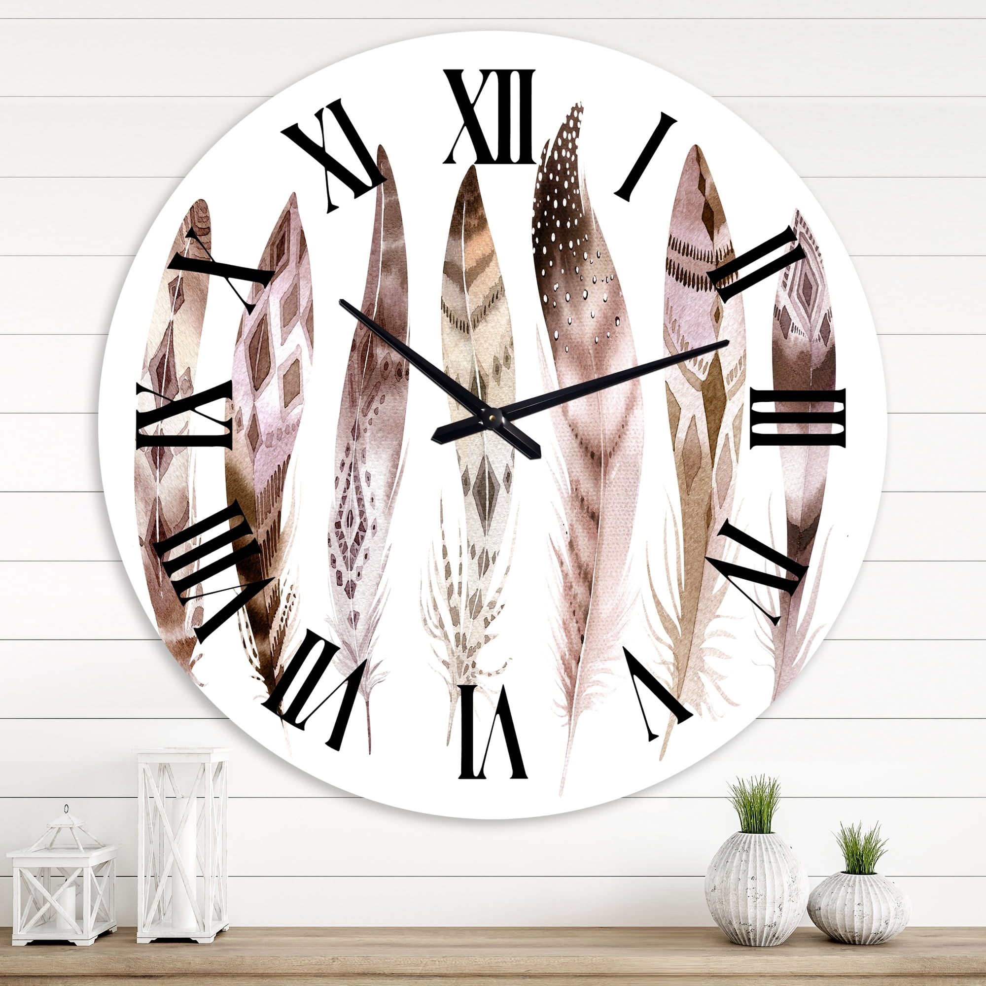 Designart 1 in Quartz Bohemian Wall Clock