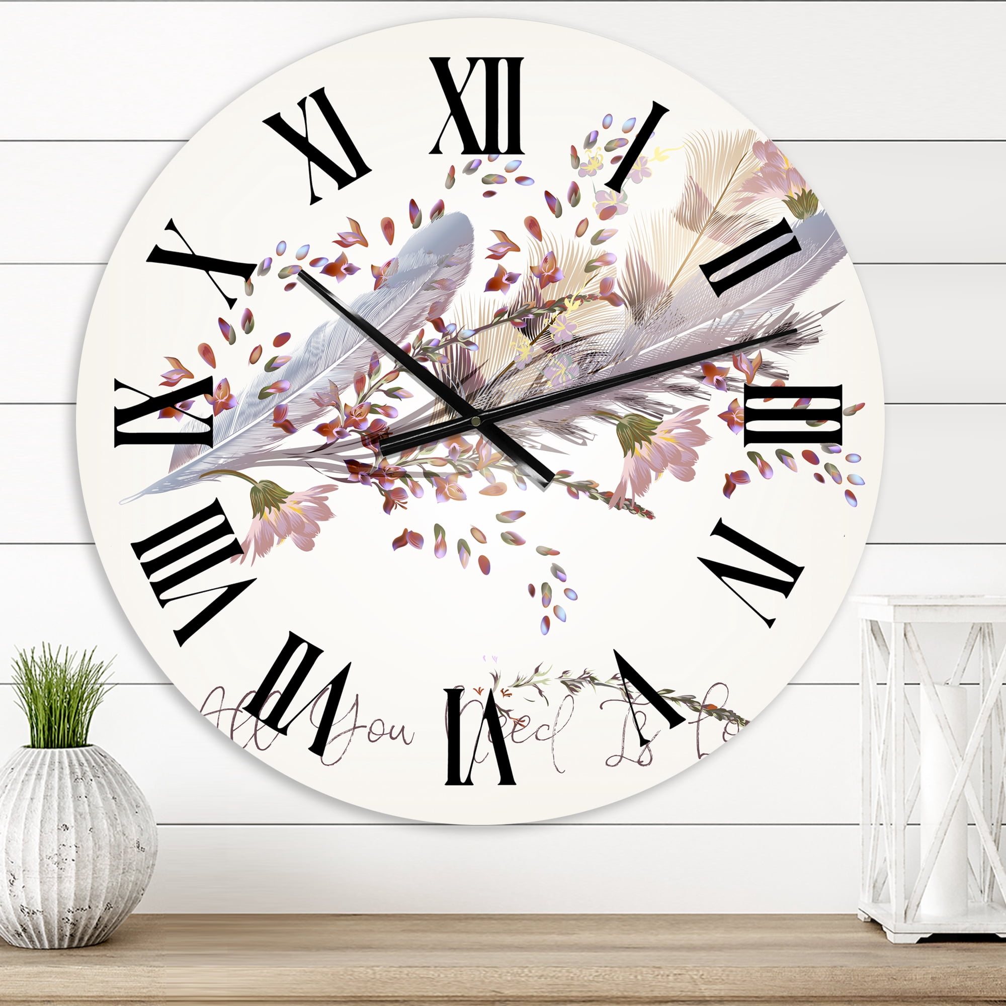 Designart 1 in Quartz Bohemian Wall Clock