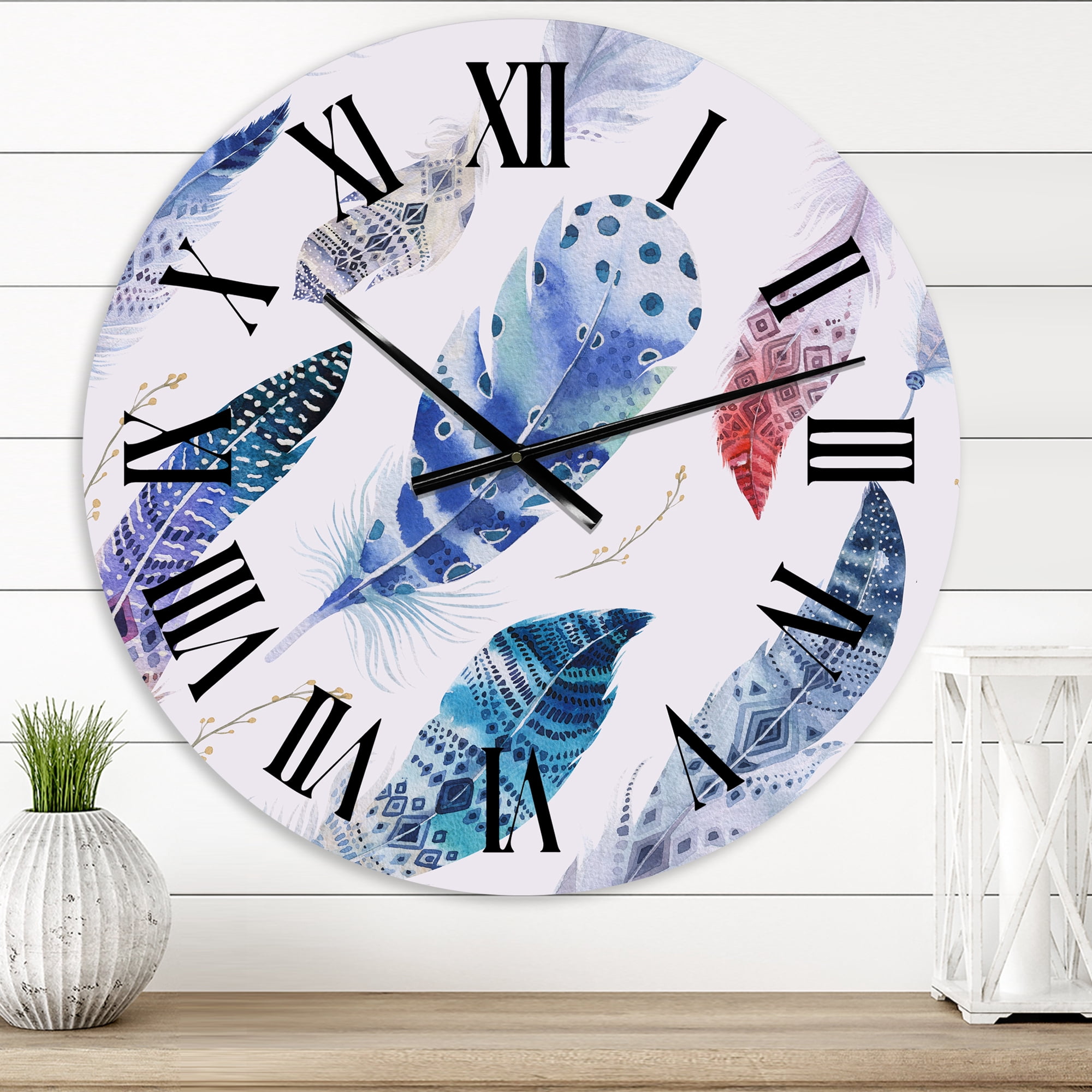 Designart 1 in Quartz Bohemian Wall Clock