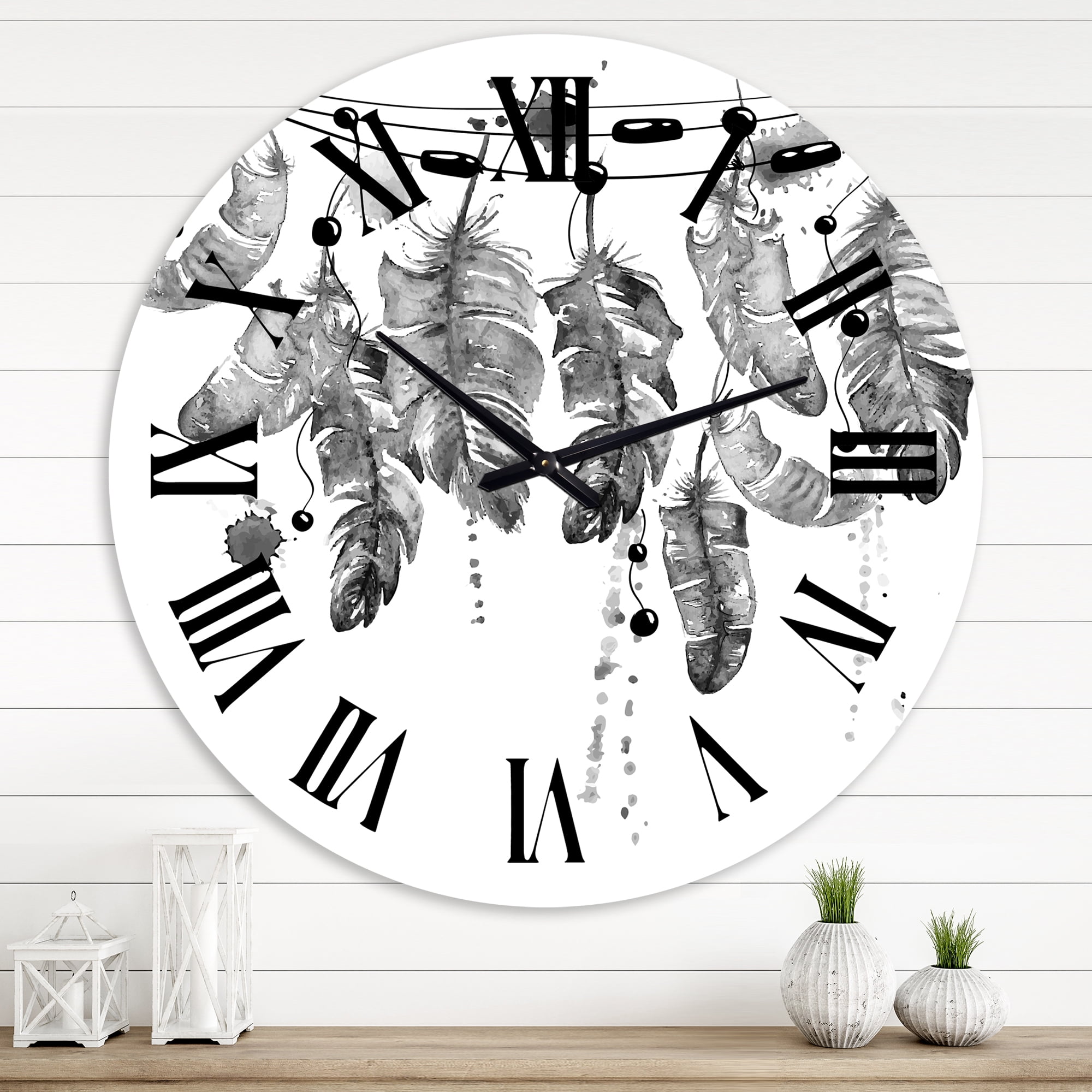Designart 1 in Quartz Bohemian Wall Clock