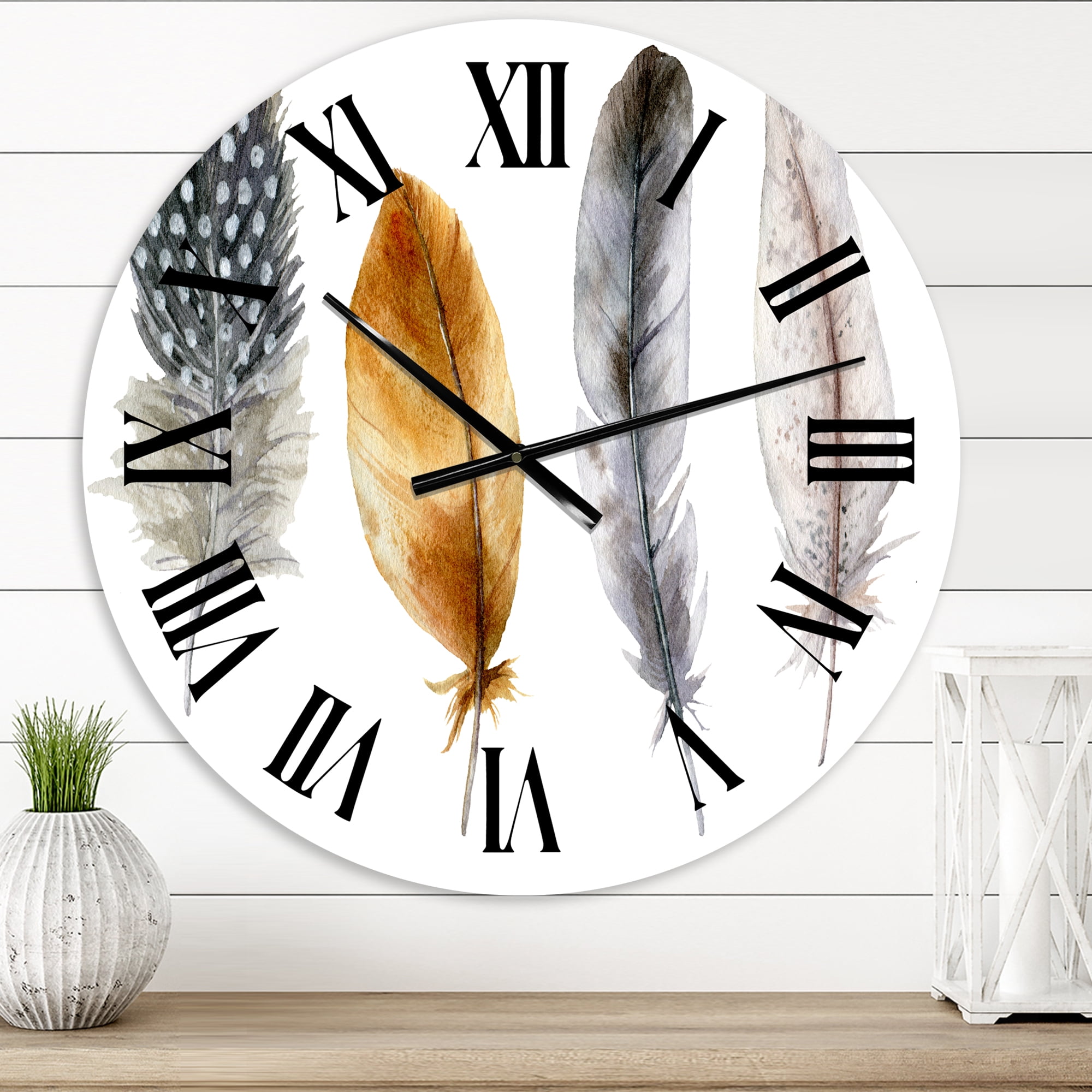 Designart 1 in Quartz Bohemian Wall Clock