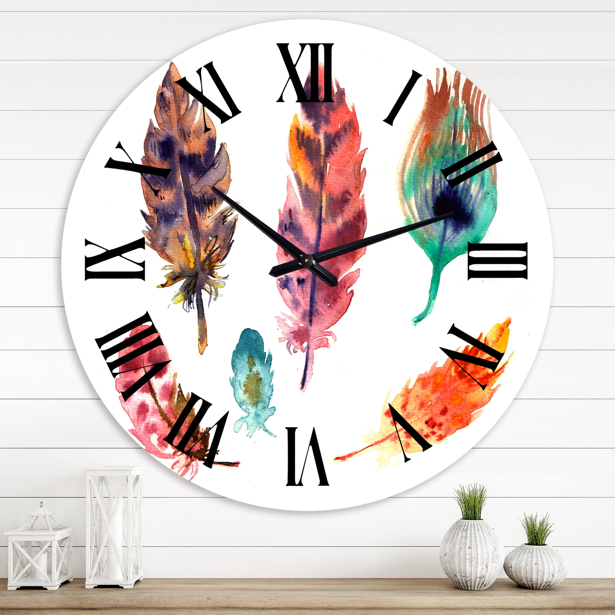 Designart 1 in Quartz Bohemian Wall Clock