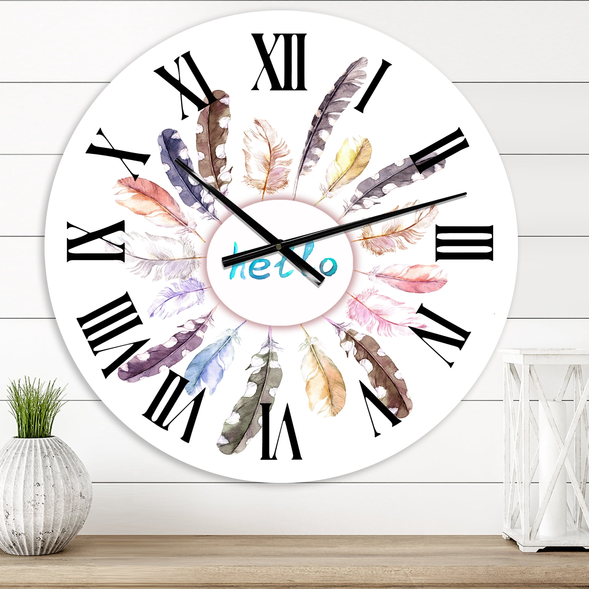Designart 1 in Quartz Bohemian Wall Clock