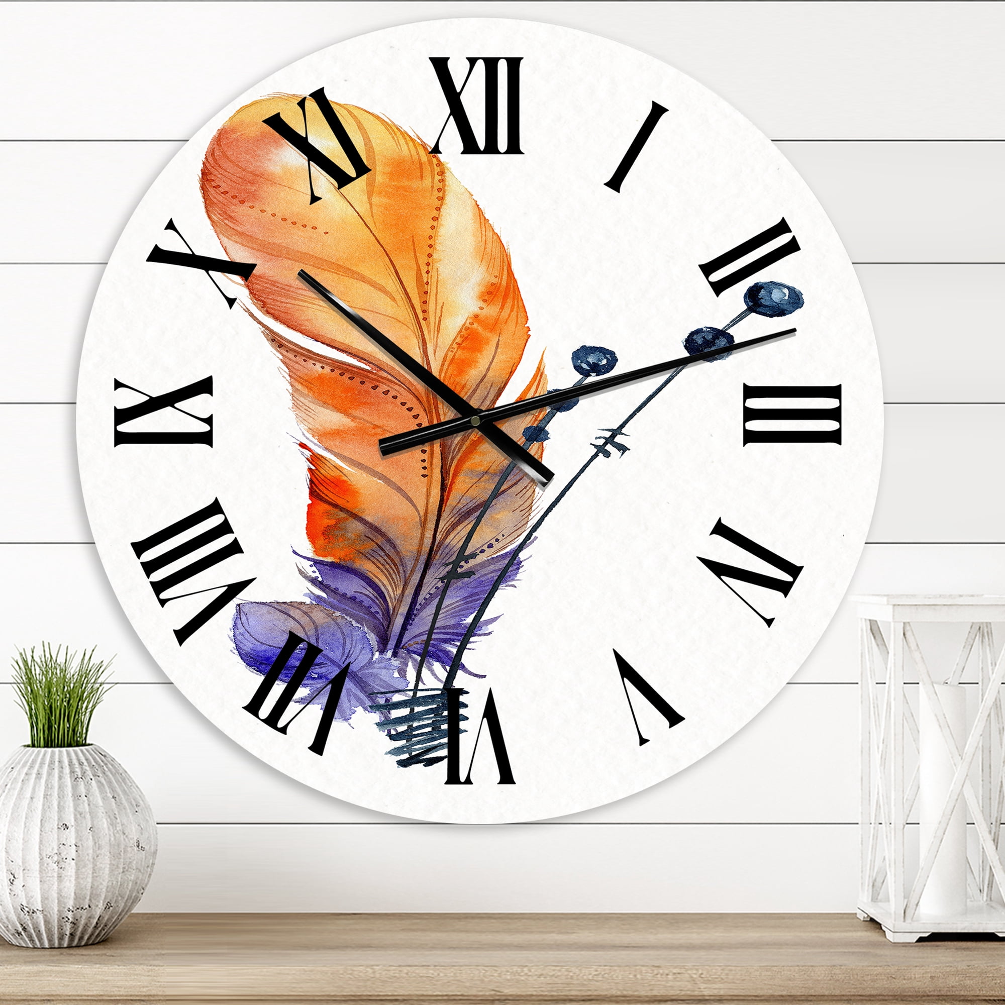 Designart 1 in Quartz Bohemian Wall Clock