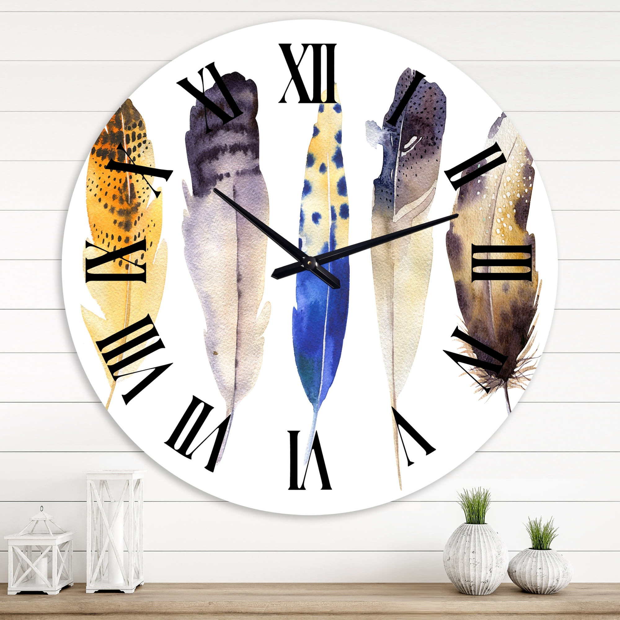 Designart 1 in Quartz Bohemian Wall Clock