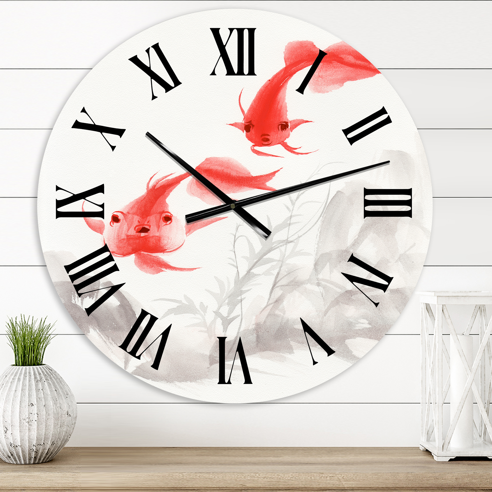 Designart 1 in Quartz Coastal Wall Clock