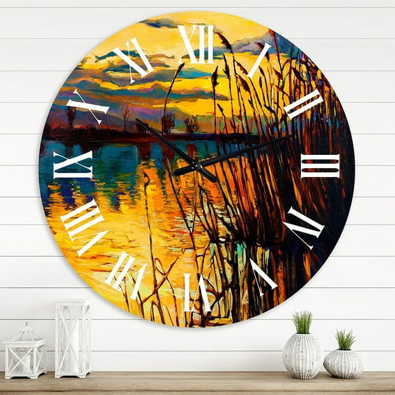 Designart 1 in Quartz Coastal Wall Clock