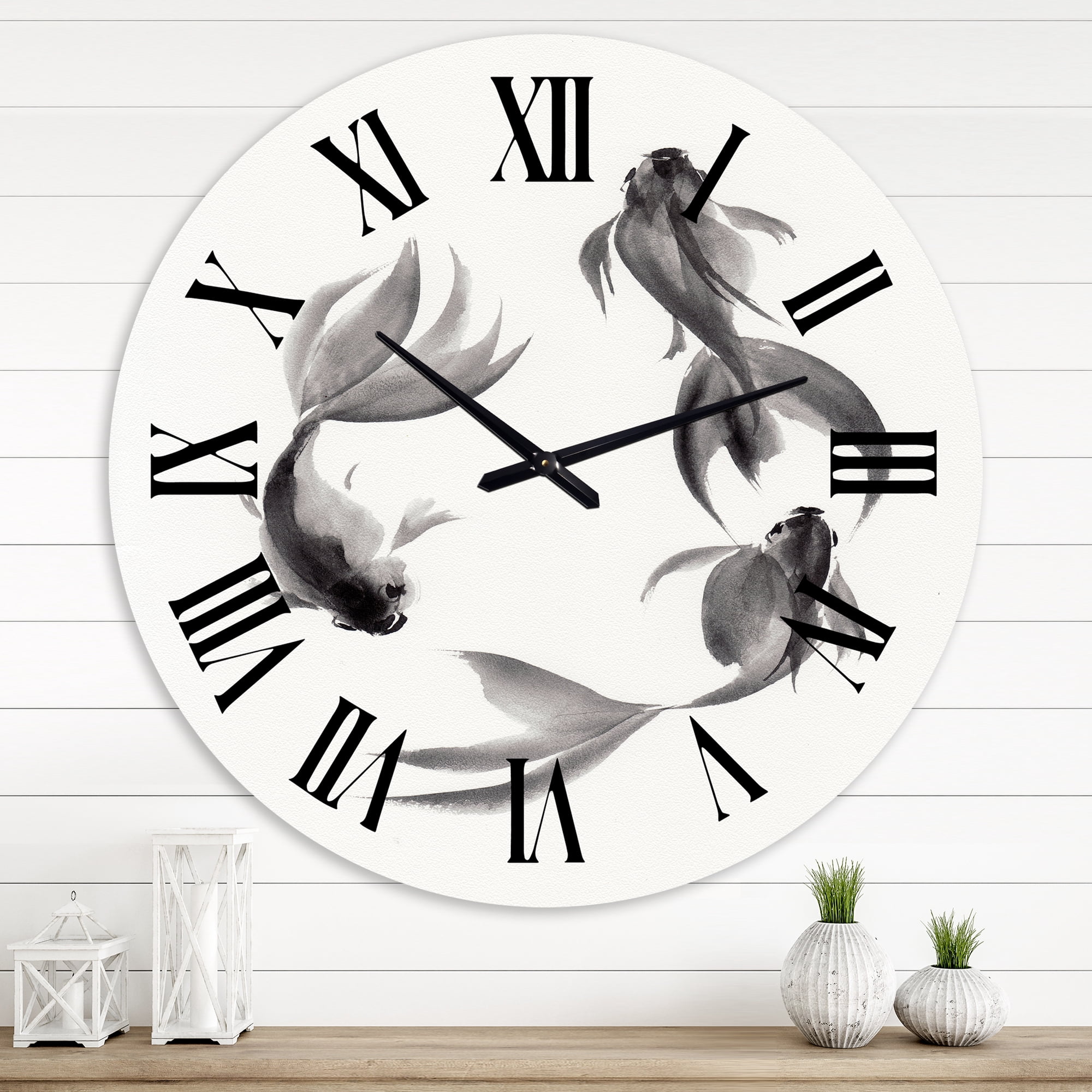Designart 1 in Quartz Coastal Wall Clock