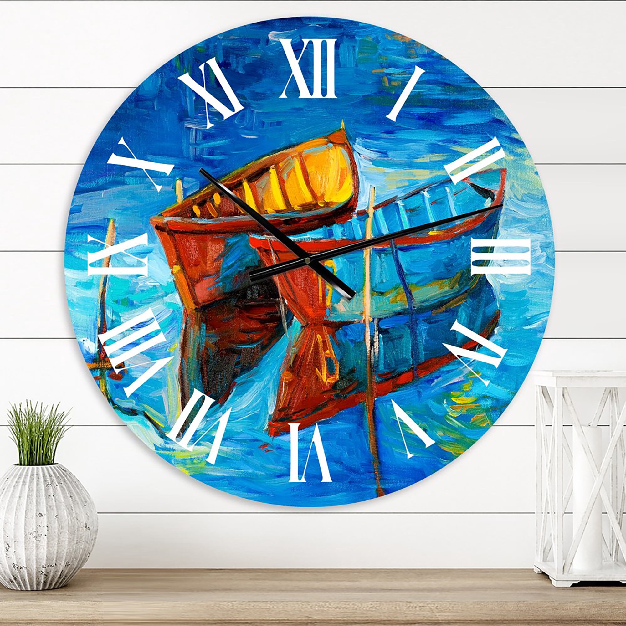 Designart 1 in Quartz Coastal Wall Clock